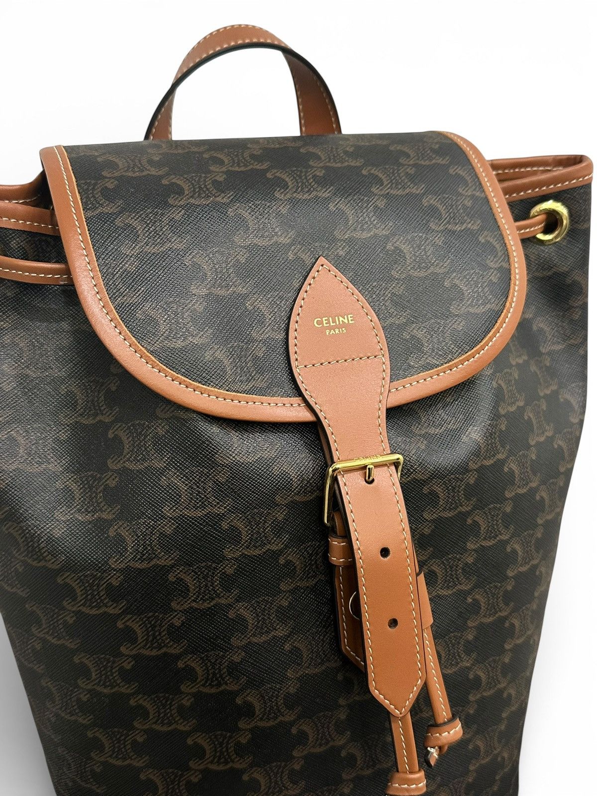 Celine Celine Backpack FOLCO in triomphe Canvas calfskin SIZE M Size ONE SIZE - 4 Thumbnail