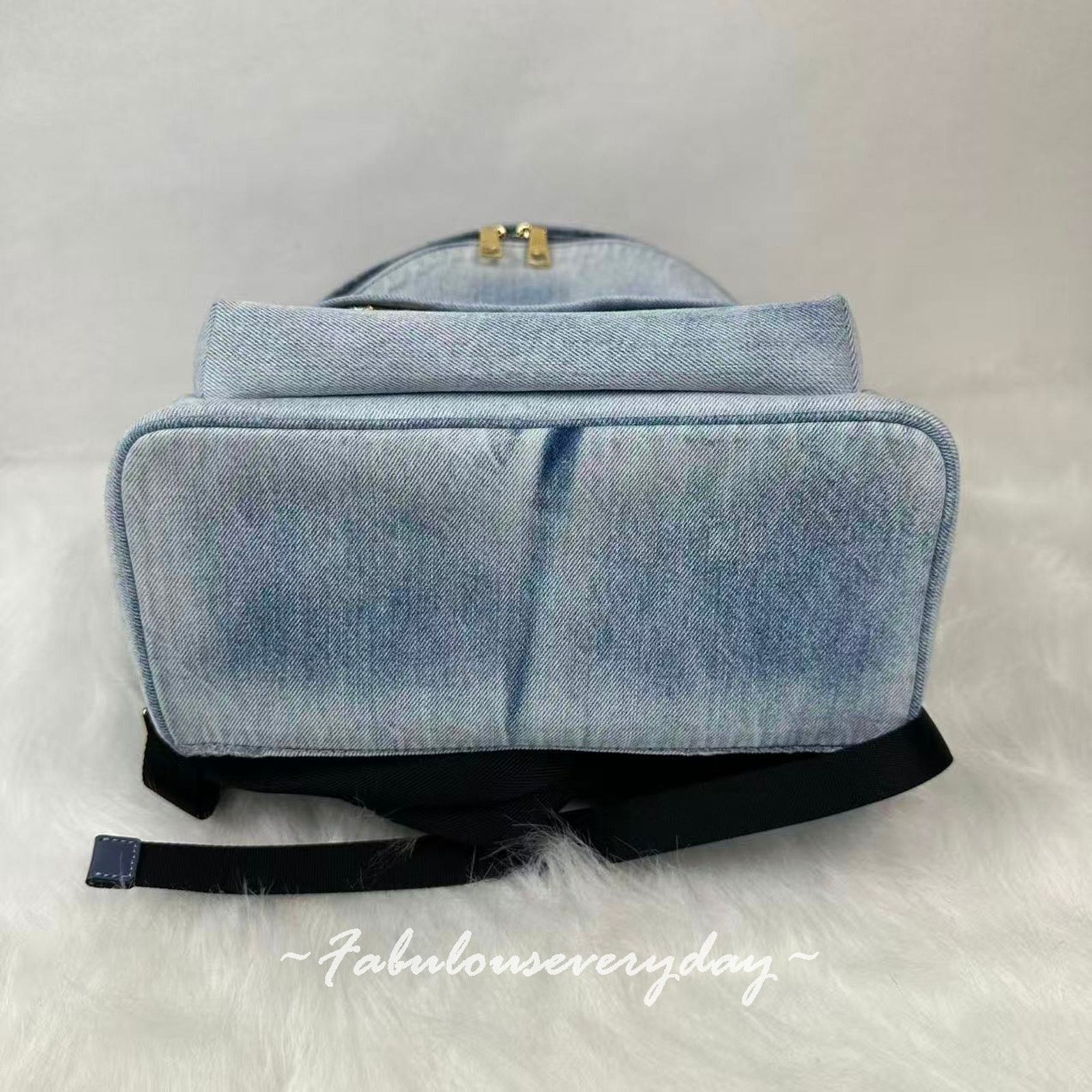 Coach Coach Taylor Small Backpack In Loved Denim Gold/Light Indigo Size ONE SIZE - 7 Thumbnail
