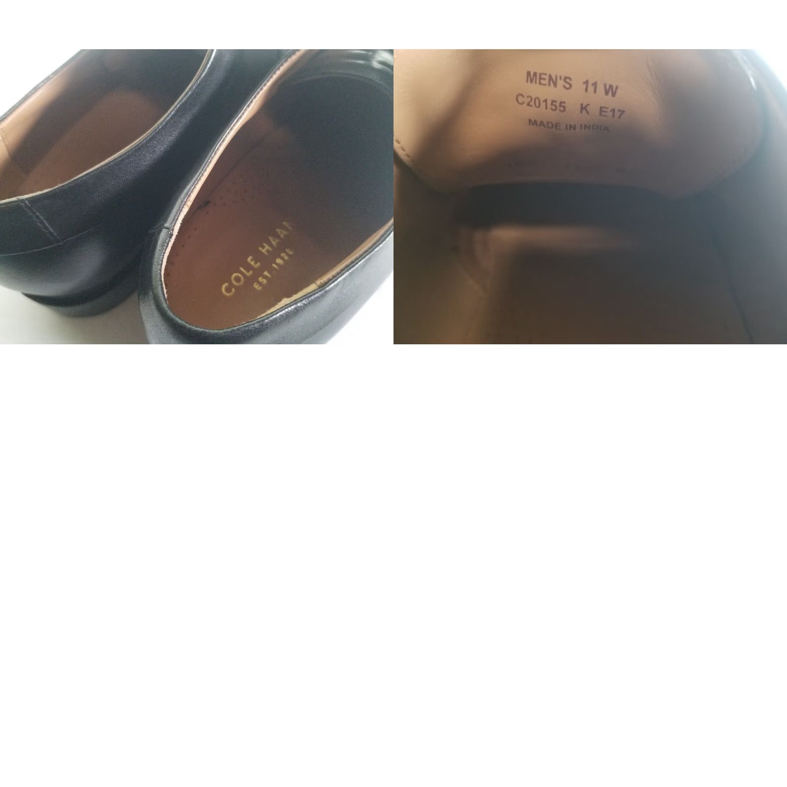 Cole Haan Cole Haan Warren Cap Toe Oxford Mens Size 11 W Black Leather Lace Up Dress Shoes Size ONE SIZE - 9 Thumbnail