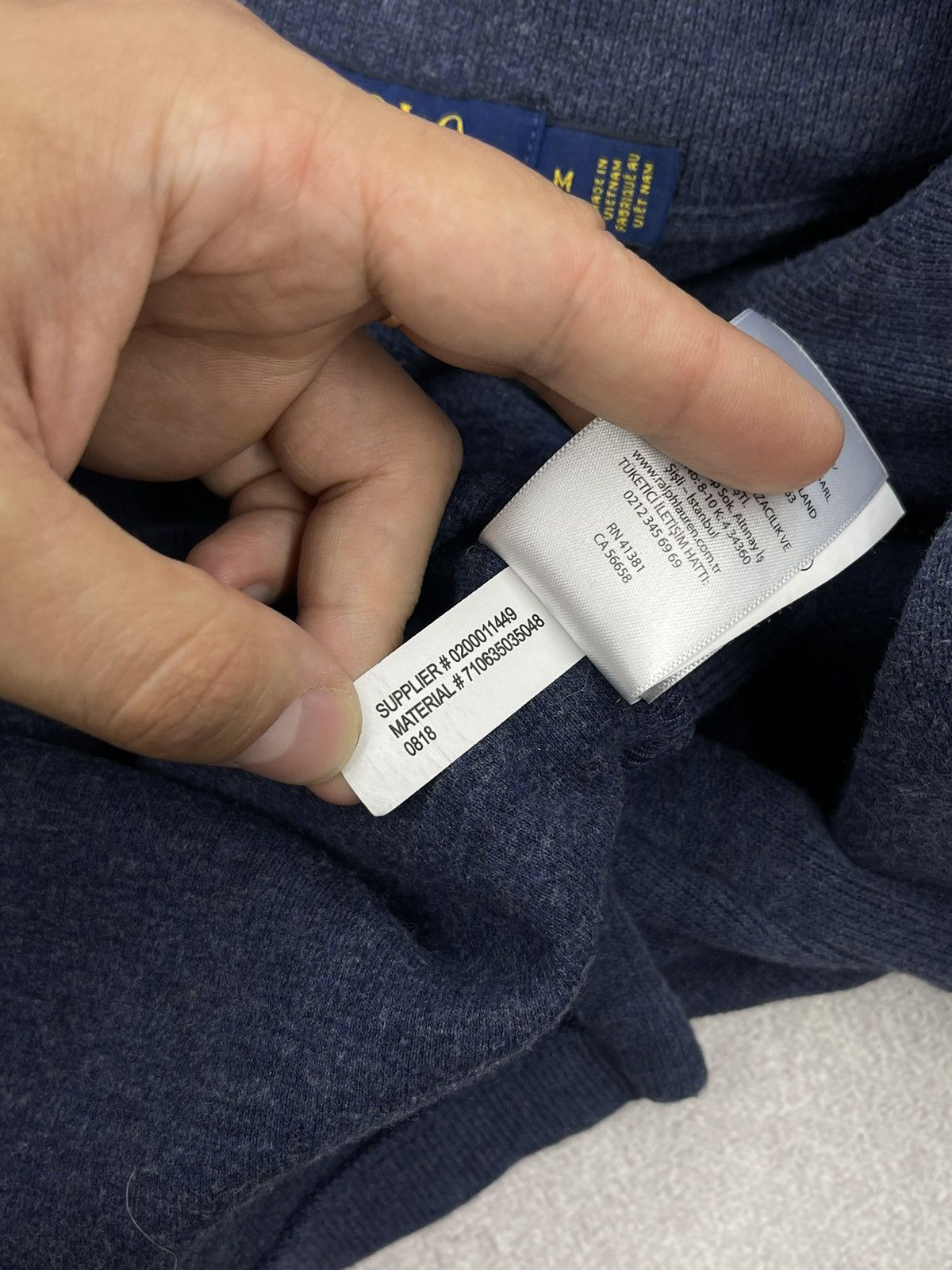 Polo Ralph Lauren Mens Polo Ralph Lauren 1/4 Half Zip Sweater Blue Rugby Y2K Size US M / EU 48-50 / 2 - 9 Thumbnail