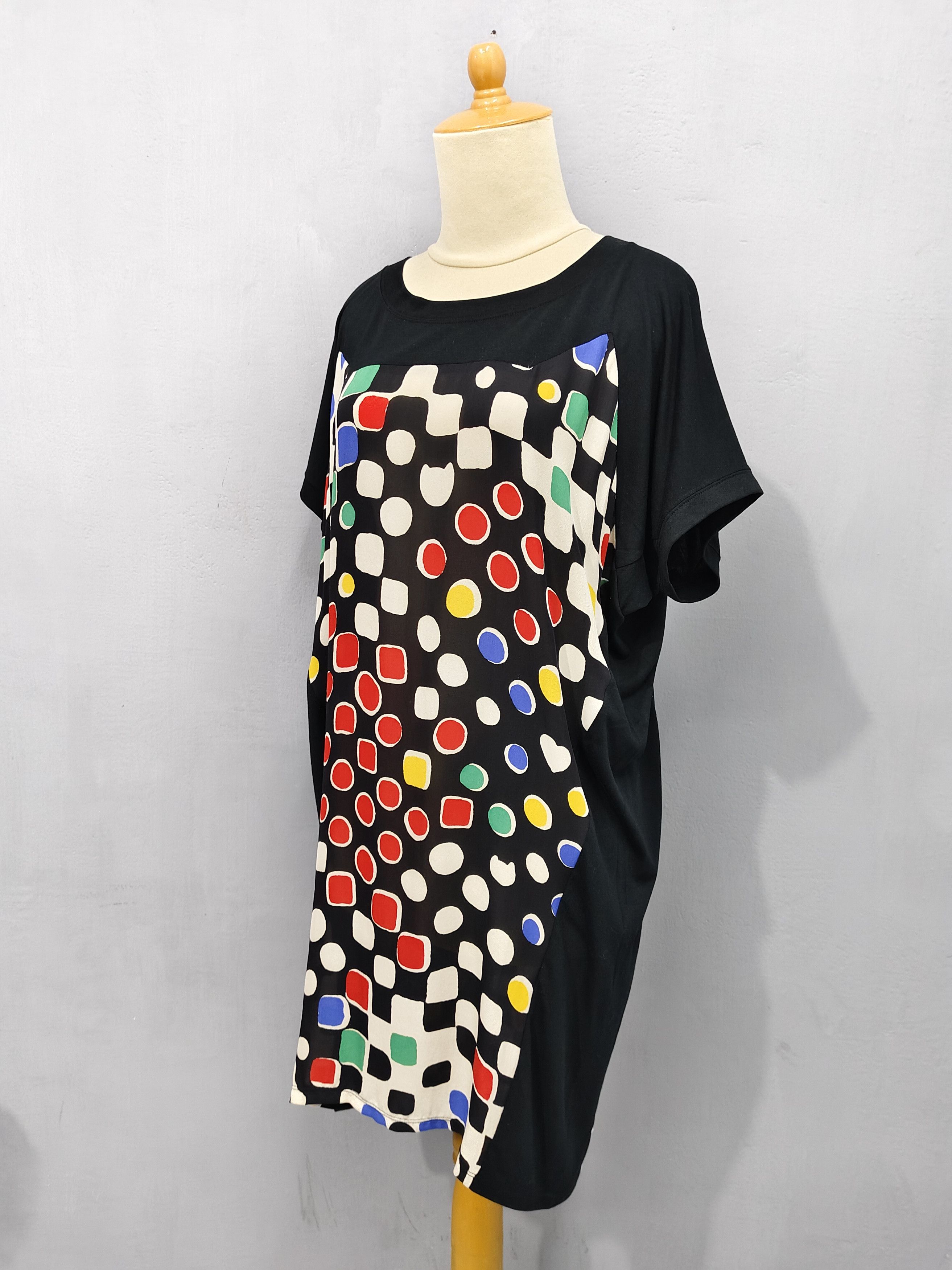 Tsumori Chisato Tsumori Chisato🇯🇵 Abstrac Pop Art Dot Panel Rayon Dress Size L / US 10 / IT 46 - 3 Thumbnail
