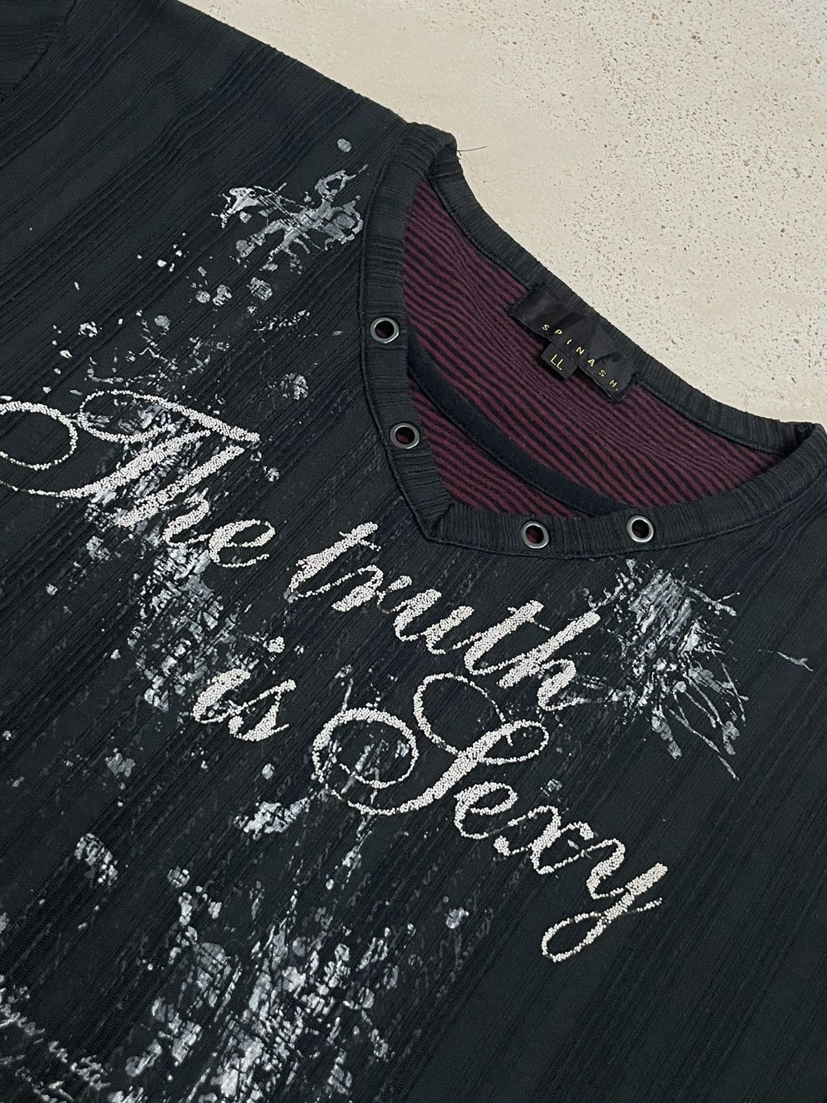 Spinash Layer Chain Neck Y2K Wording The Thruth 3D Font