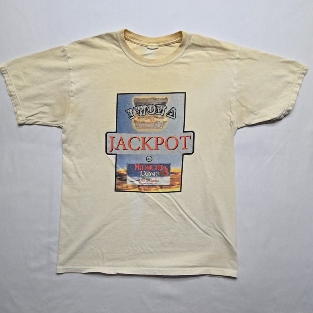 Vintage Vintage I Won A Jackpot Graphic Tee Casino M Mens Shirt Size US M / EU 48-50 / 2 - 1 Thumbnail