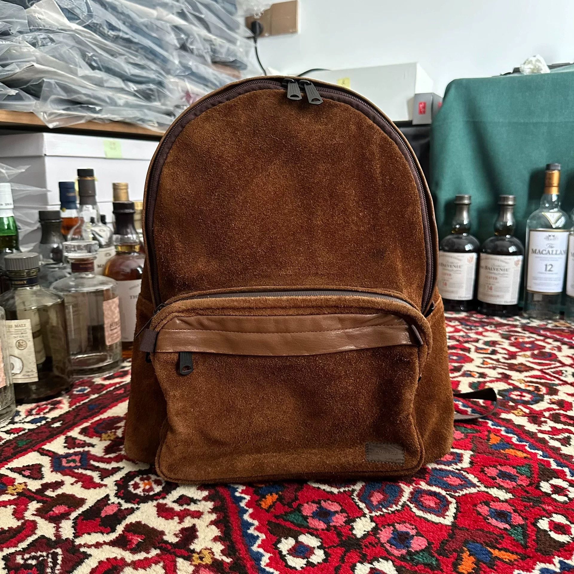 porter both day pack leather backpack