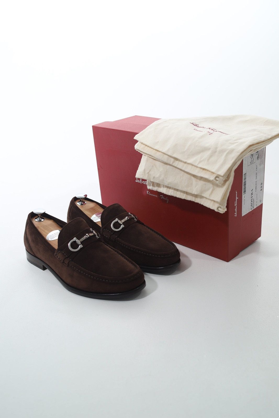 Salvatore Ferragamo SALVATORE FERRAGAMO Giordano Brown Suede Loafers Grailed