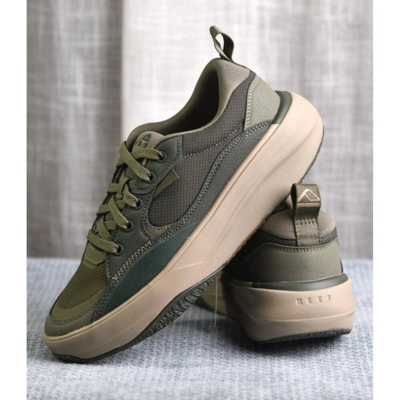 REEF REEF Men's Fanning Lightweight | Bottle Opener | Olive/Tan Size US 8 / EU 41 - 2 Thumbnail