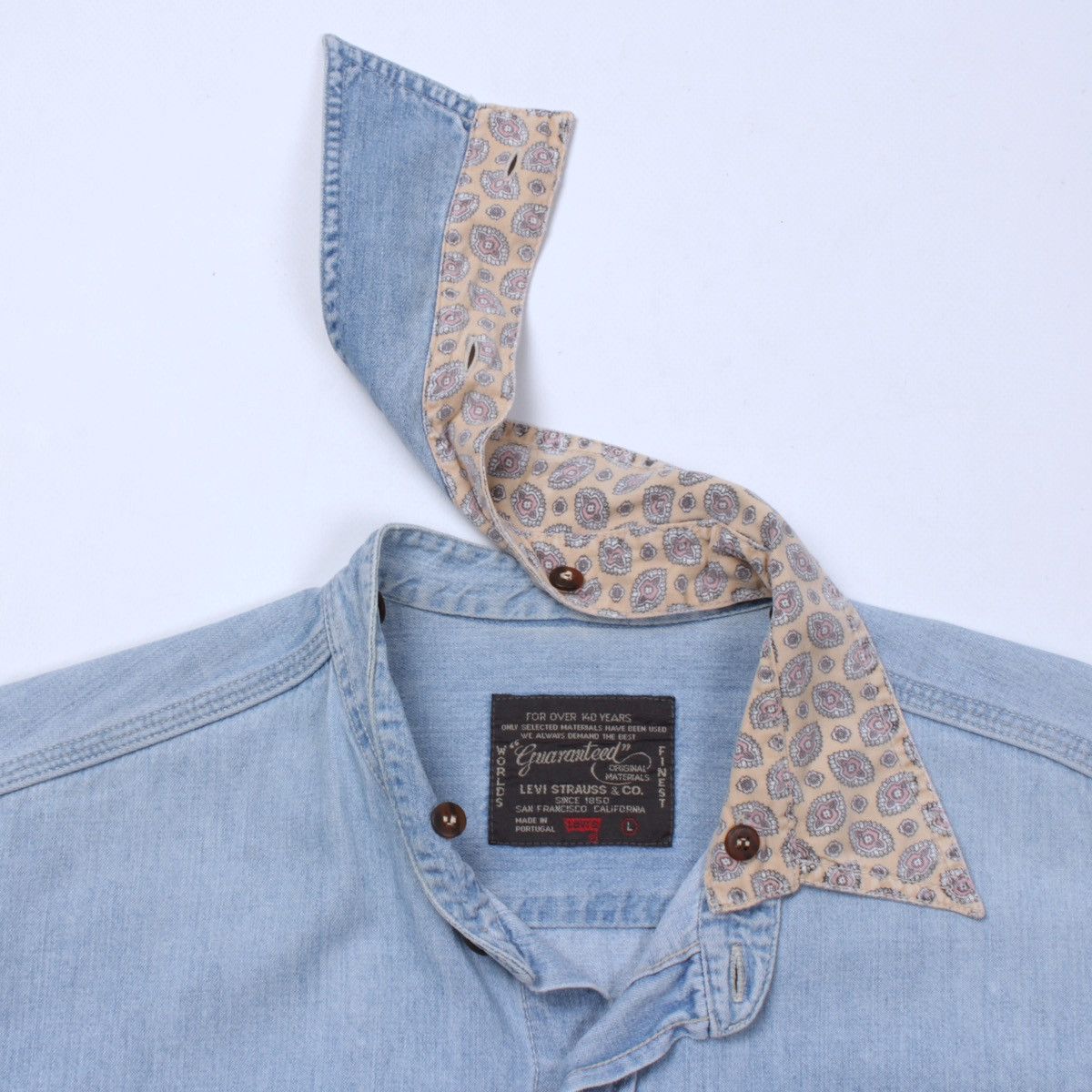 Levi's × Vintage LEVIS Vintage 3 in 1 Collar Guaranteed Jeans Denim Shirt Size US L / EU 52-54 / 3 - 7 Thumbnail