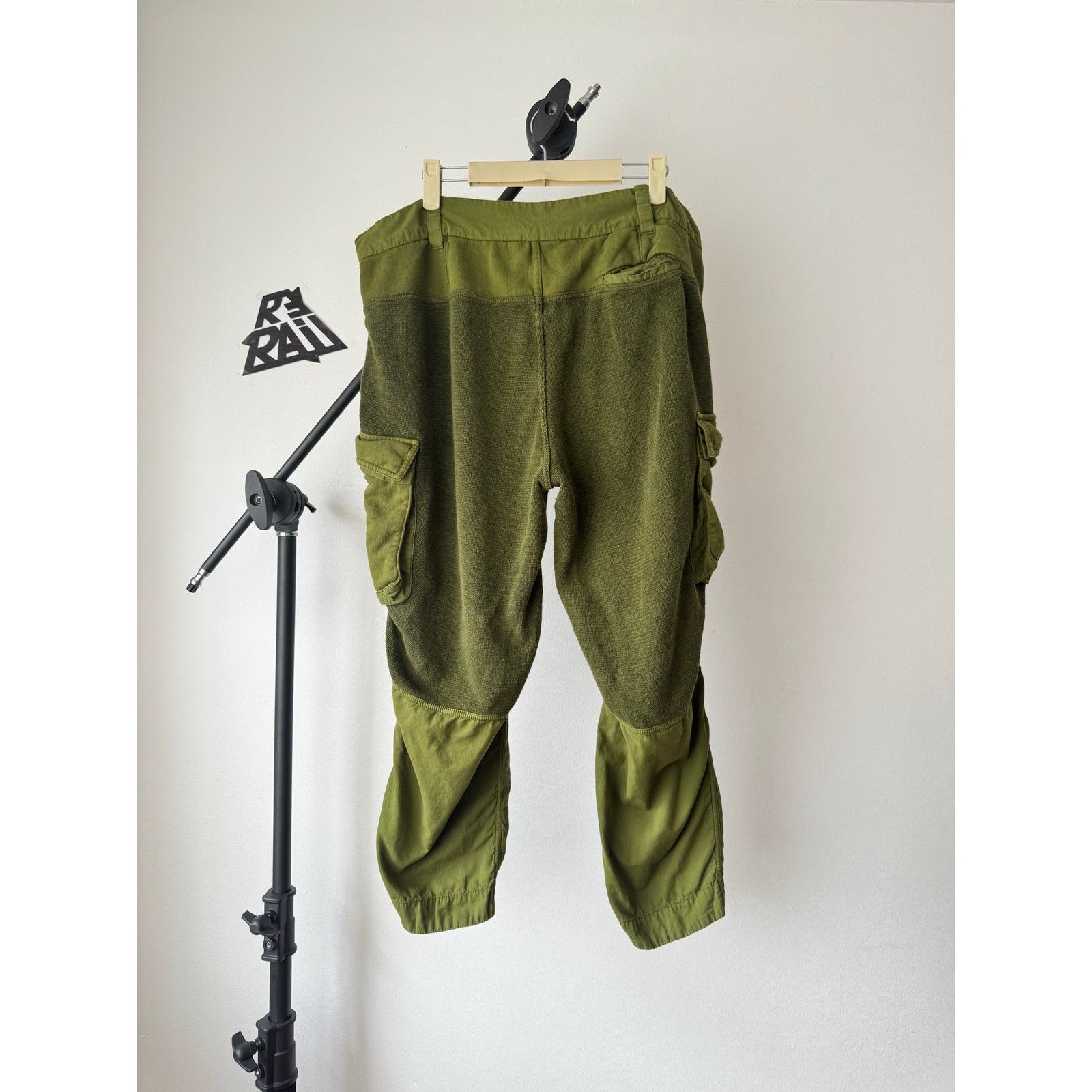 Haider Ackermann Haider Ackermann Utility Cargo Linen Pants Olive Green Size US 37 - 2 Thumbnail