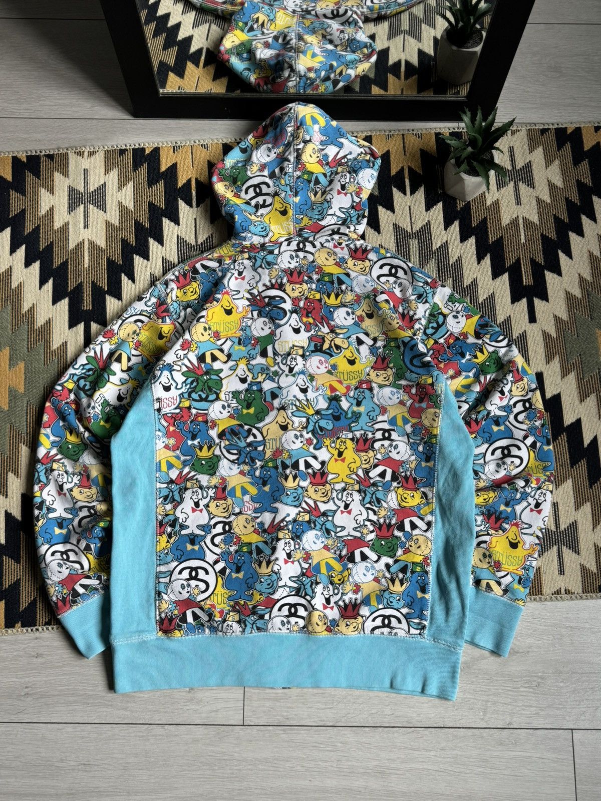 Stussy Stussy Monogram Over Print Cartoon Zip-Hoodie Size US M / EU 48-50 / 2 - 7 Thumbnail