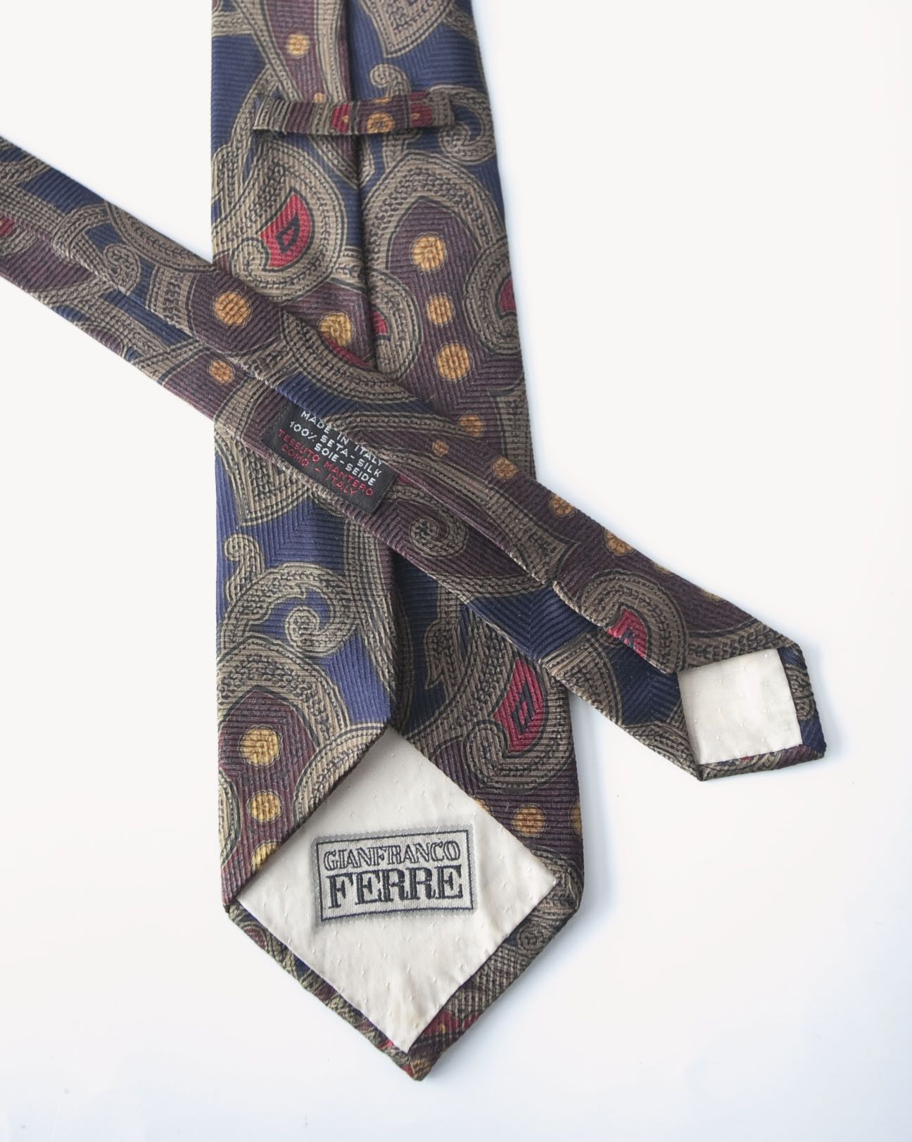 Gianfranco Ferre Gianfranco Ferre Tie 100% Silk Made in Italy Paisley Size ONE SIZE - 3 Thumbnail