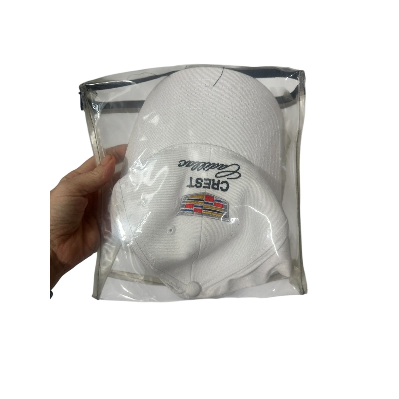 Vintage Vintage White Crest Cadillac White Ball Baseball Cap Hat Size ONE SIZE - 6 Thumbnail