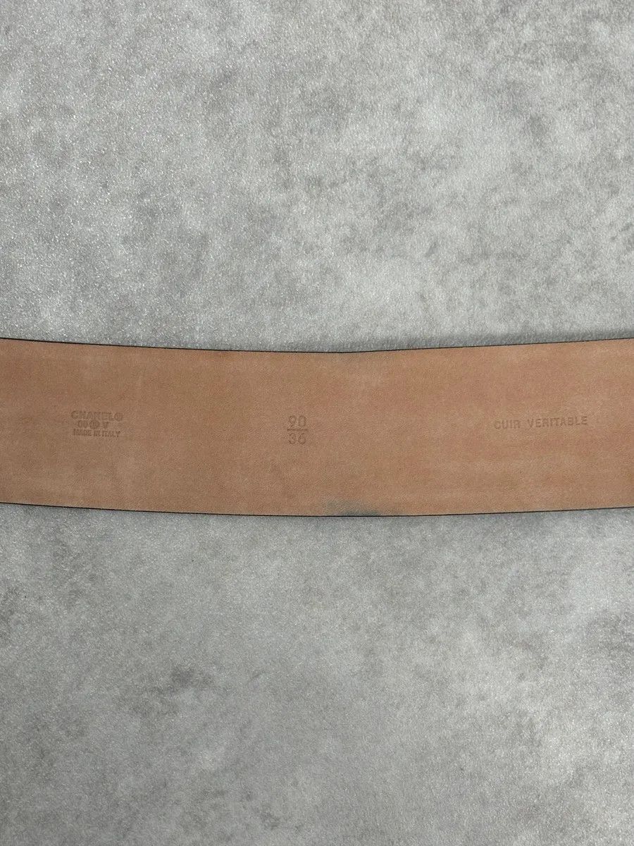 Chanel Chanel Brown Leather Gold-Tone Buckle Belt Size ONE SIZE - 8 Thumbnail