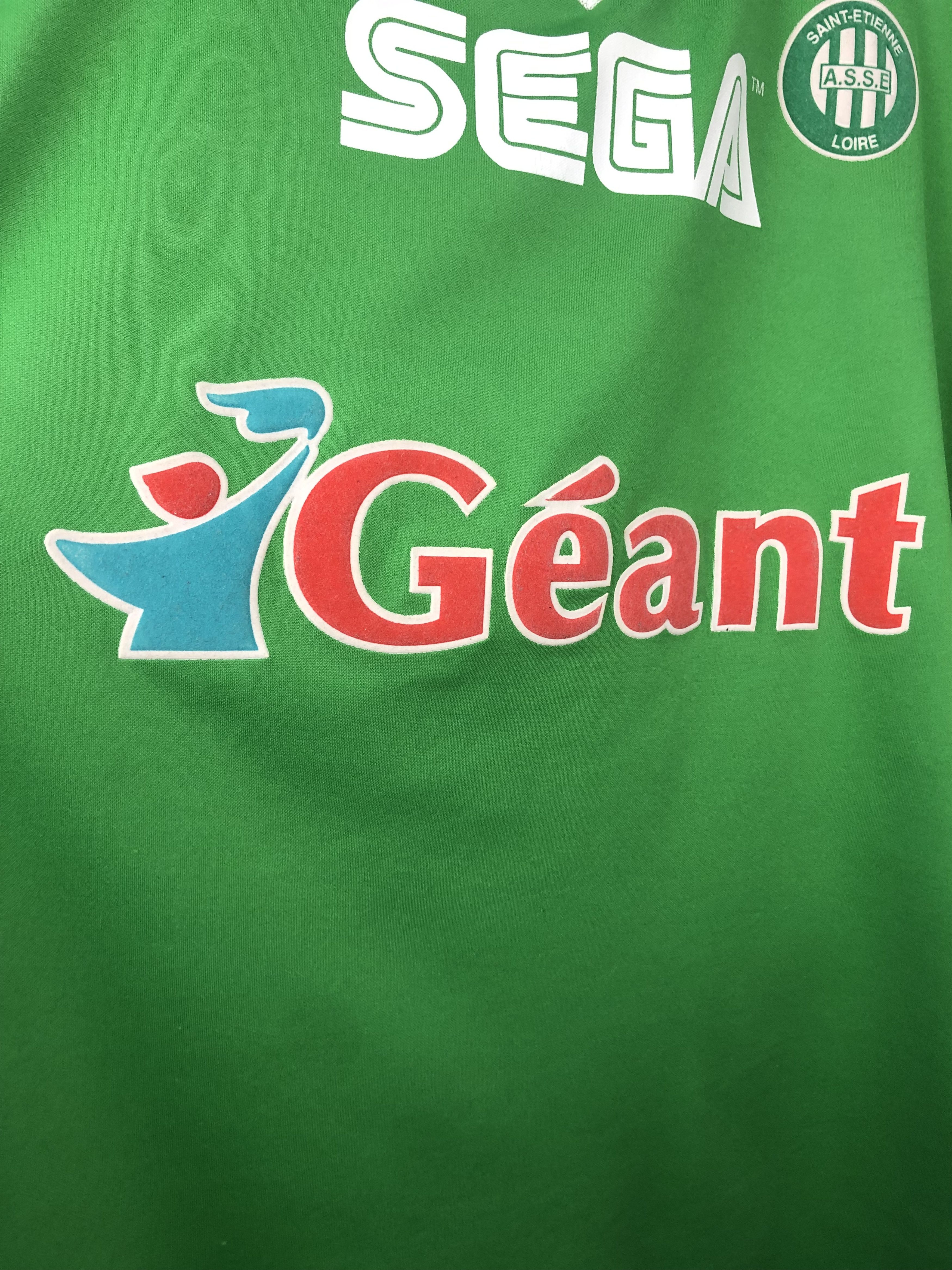 Vintage St Etienne Home football shirt 1999 Soccer Asics Jersey Rare Size US XL / EU 56 / 4 - 7 Thumbnail