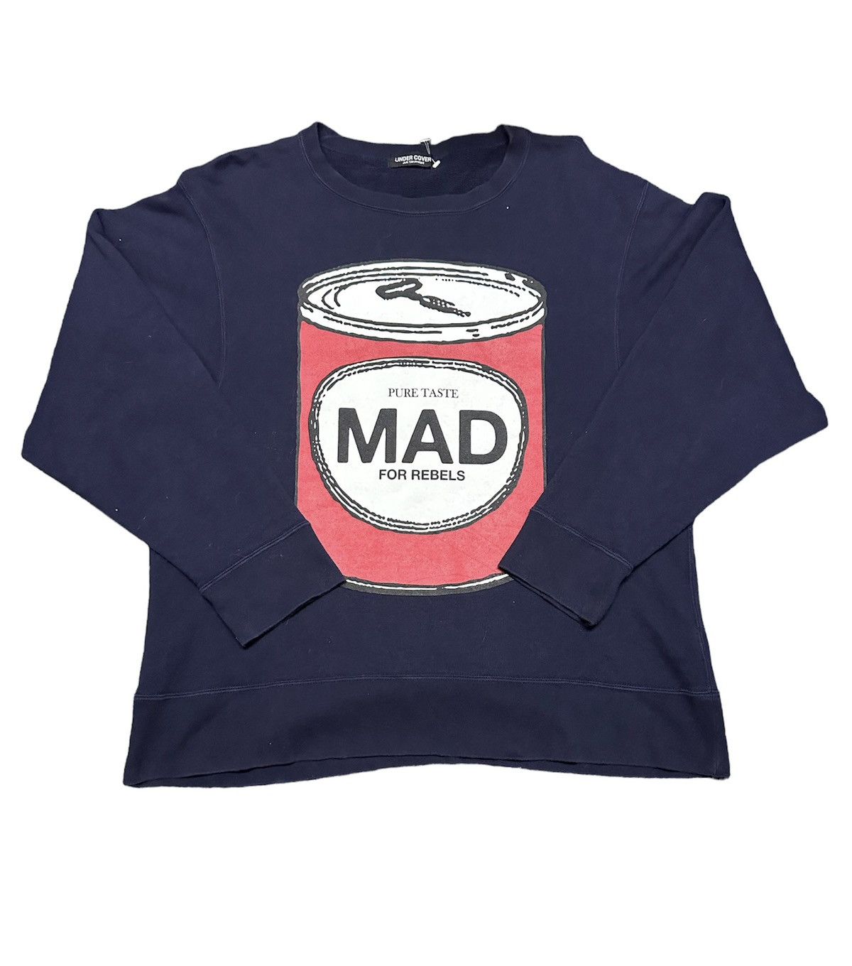 image of Undercover Mad For Rebels Sweatshirt in Navy/Blue, Men's (Size Large)