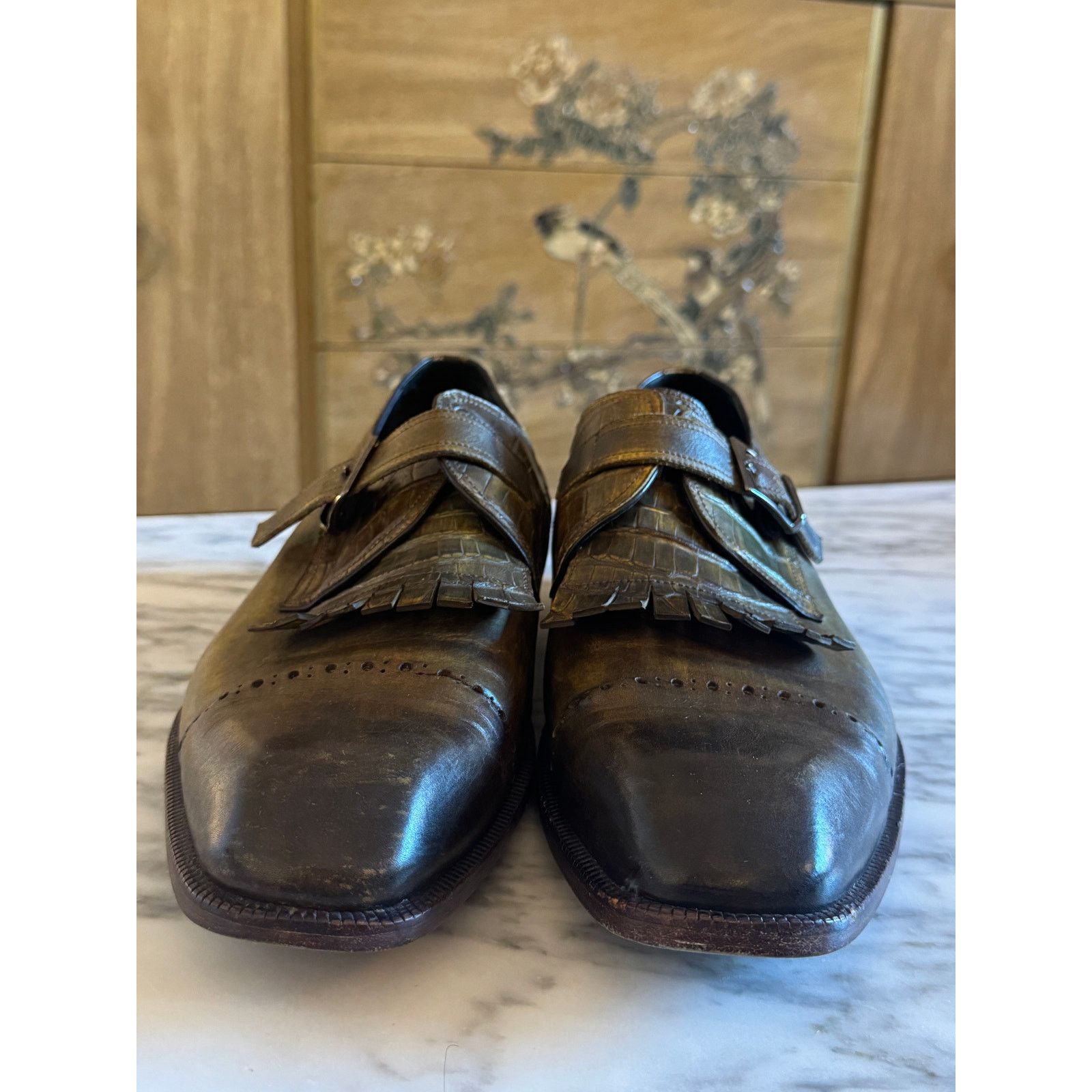 Other Men's Green Alligator Skin Dress Shoes Size US 11.5 / EU 44-45 - 1 Thumbnail