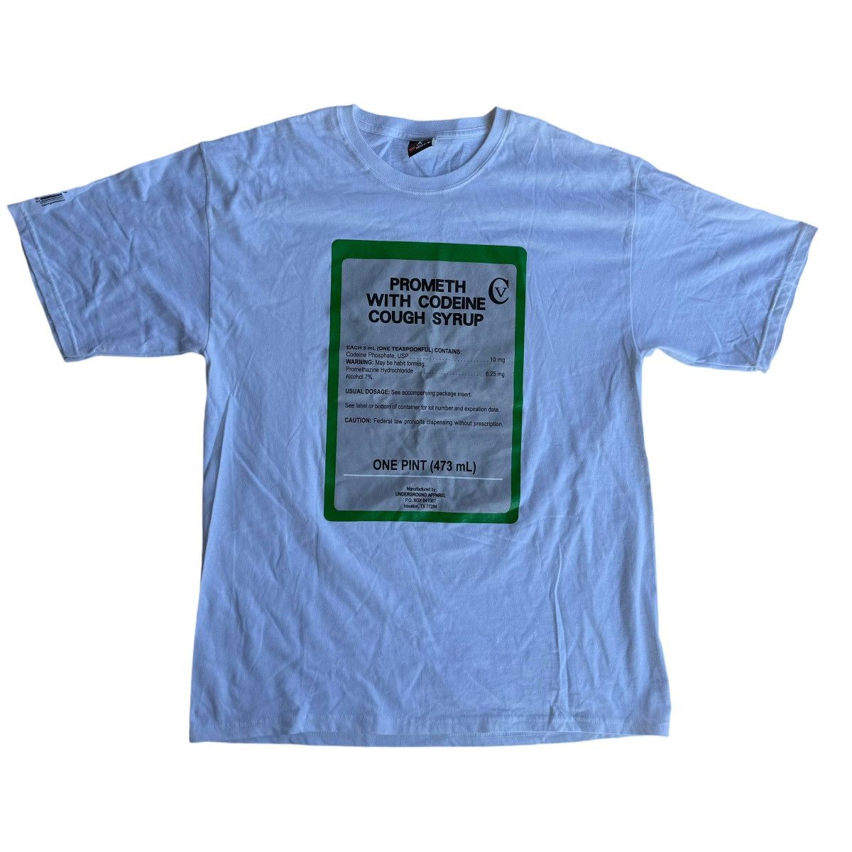 Awful Lot of Cough Syrup × Fucking Awesome × Vintage Prometh Codeine Lean Promo Tee Shirt Vintage Cough Syrup Size US L / EU 52-54 / 3 - 2 Thumbnail