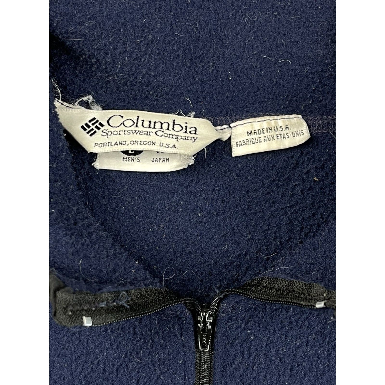 Vintage VINTAGE Columbia Mens Fleece Jacket Pullover Sz Large Made In USA 80s 90s Navy Size US L / EU 52-54 / 3 - 2 Thumbnail