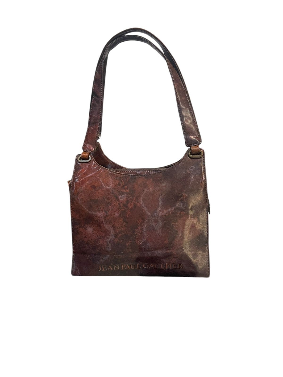 Jean Paul Gaultier Jean Paul Gaultier Abstract Spell Out Leather Hand Bag Size ONE SIZE - 1 Thumbnail