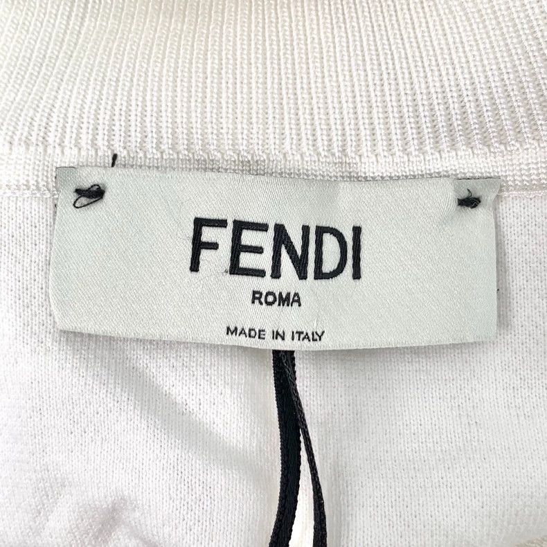 Fendi Fendi White Logo Long Sleeve Dress Size US S / EU 44-46 / 1 - 5 Thumbnail