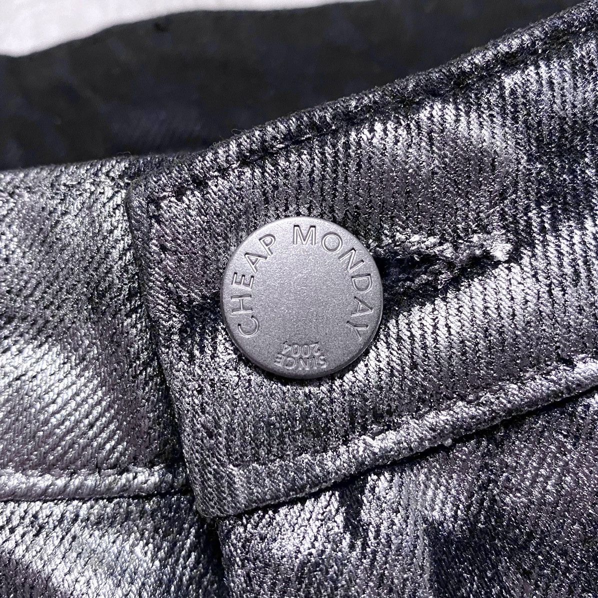 Cheap Monday Margiela Style Silver Painted Archival Jeans Denim Artisanal Size 28" / US 6 / IT 42 - 11 Thumbnail