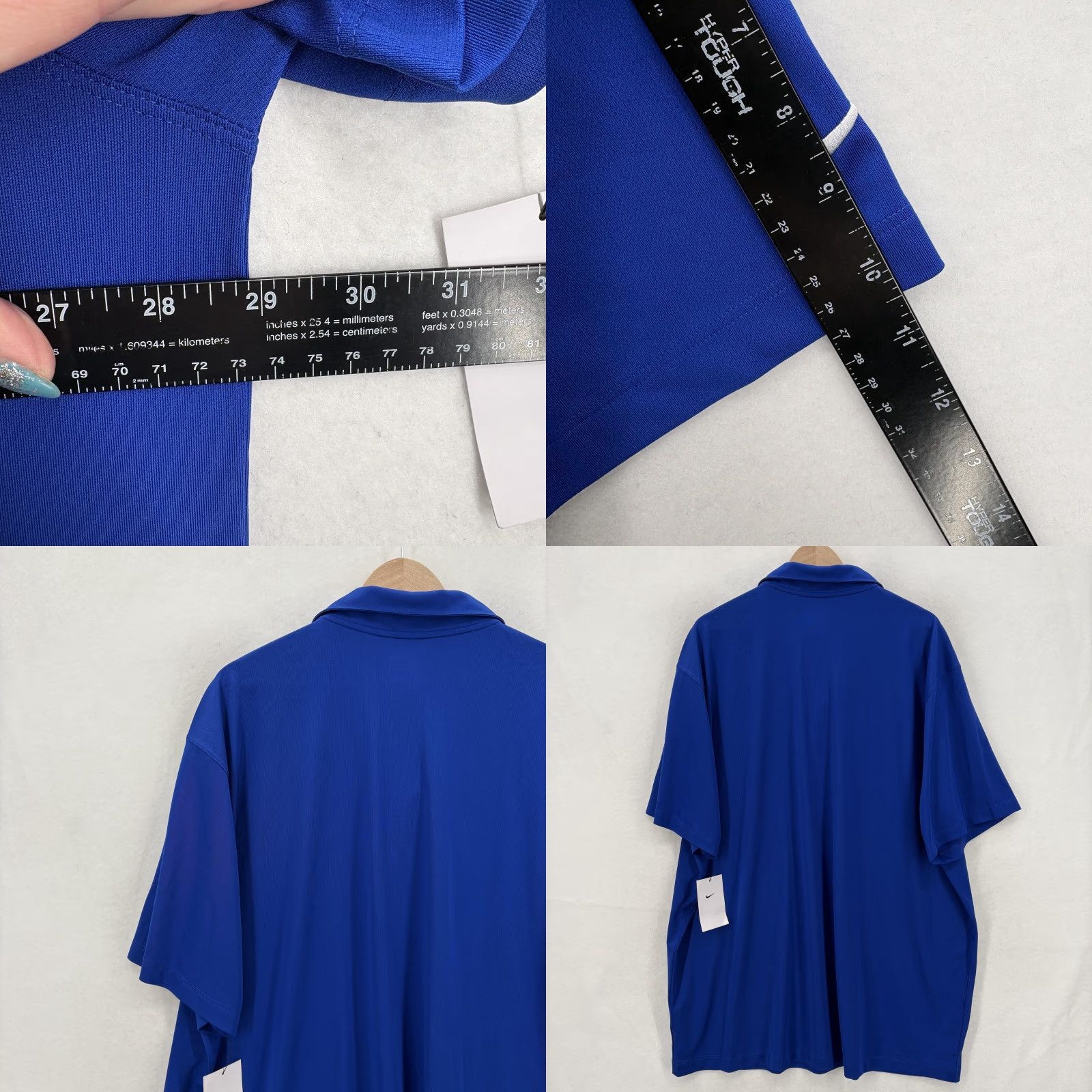 Nike Nike Golf Polo Shirt Mens 3XL Blue Solid Performance Short Sleeve Logo Golf Mens 3XL Shirt Polo Blue Nike Golf Logo Size US XXL / EU 58 / 5 - 8 Thumbnail