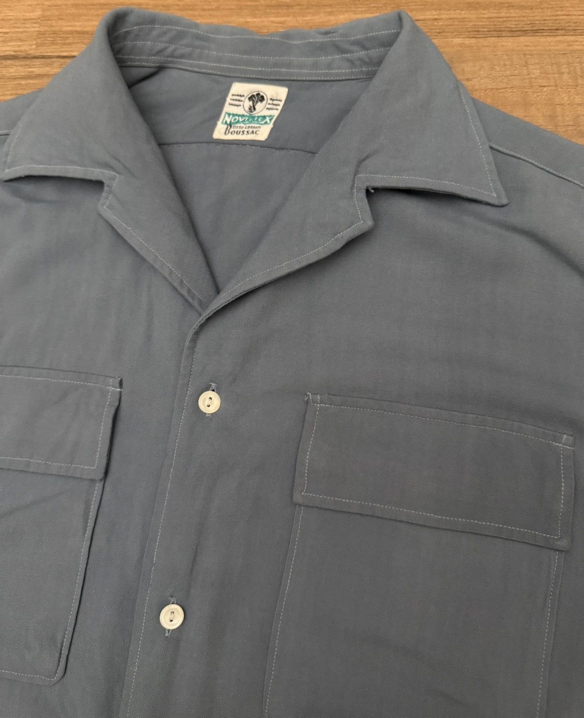 Vintage Vintage 50's/60's Noveltex Tissu Garanti Boussac Shirt Size US XL / EU 56 / 4 - 3 Thumbnail