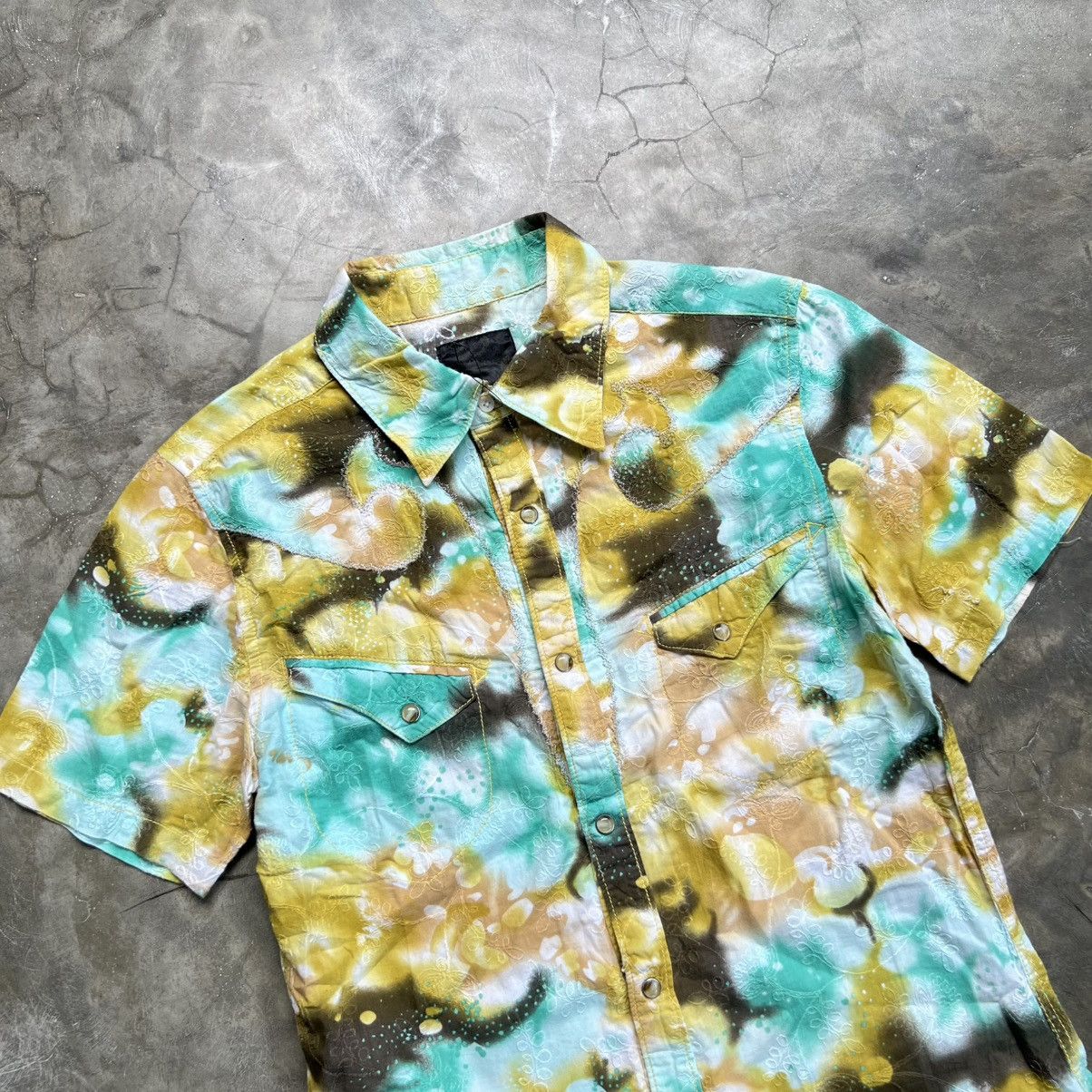14th Addiction 2000s GRZ & M Midas Style Western Dye Snap Button Shirt Size US L / EU 52-54 / 3 - 3 Thumbnail