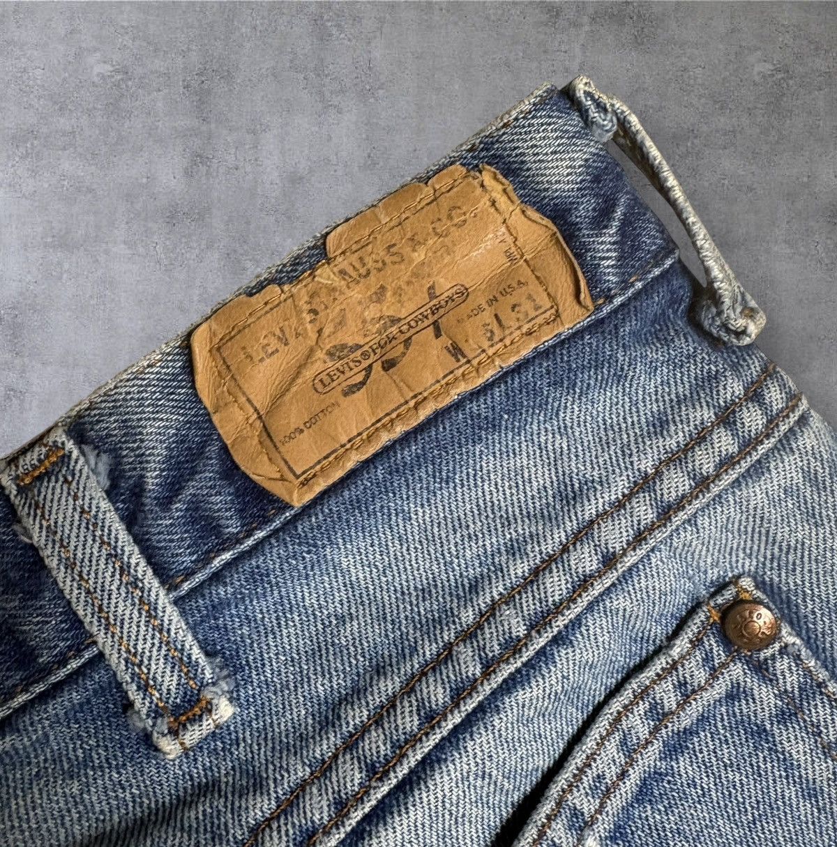 Levi's × Vintage Vintage 80s Levis 557 Cowboy Denim Jeans Size US 34 / EU 50 - 7 Thumbnail