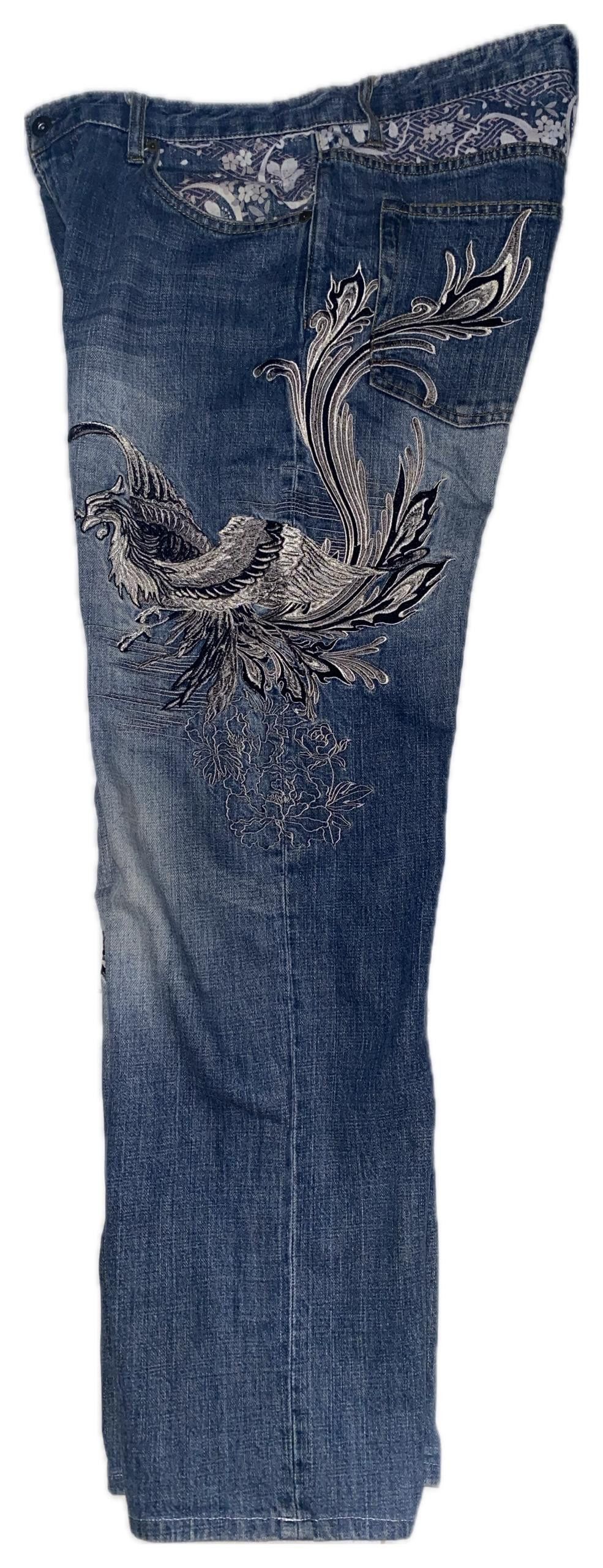 Karakuri Tamashii Kara Kuri Denim (PHEONIX EMBROIDERED) Size US 34 / EU 50 - 6 Thumbnail