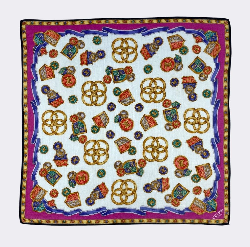 Celine Vintage Celine Handkerchief Neckerchief Bandana H013Q Size ONE SIZE - 1 Thumbnail