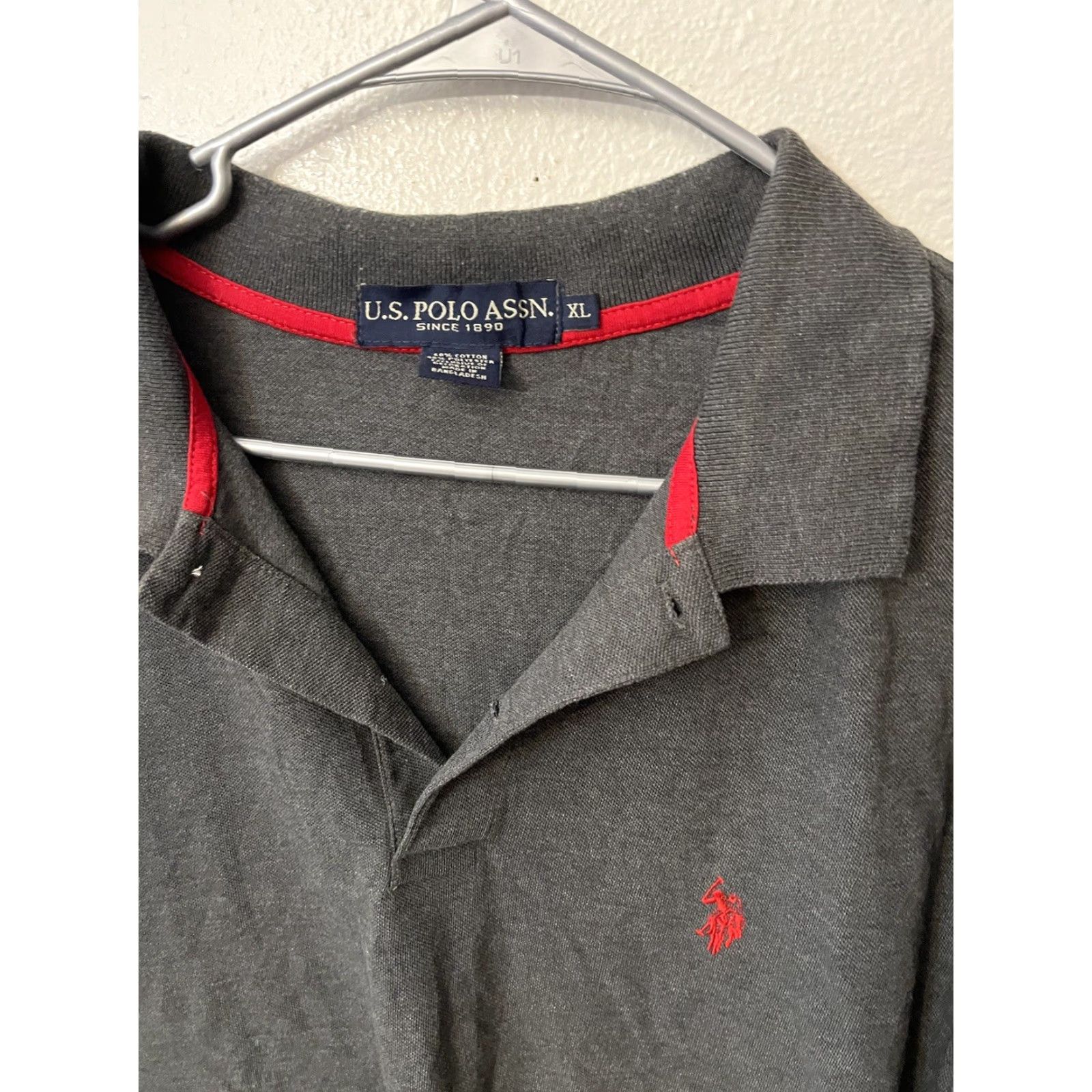 Vintage US Polo Assn Polo Shirt Short Sleeve Collared XL Men Gray Logo Shirt Size US XL / EU 56 / 4 - 2 Thumbnail