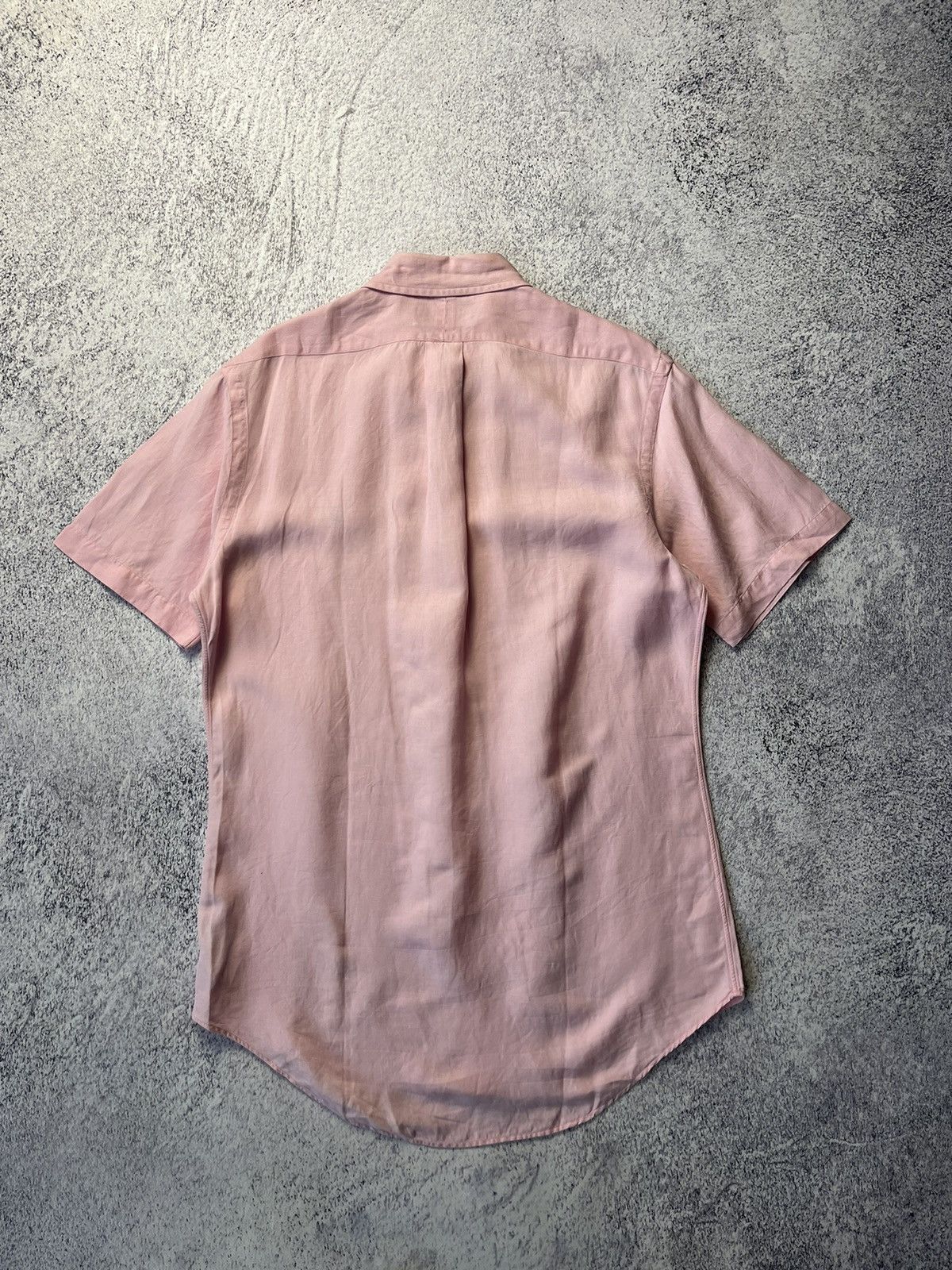 Polo Ralph Lauren Vintage RALPH LAUREN Linen Striped Short Sleeved Silk Shirt Size US S / EU 44-46 / 1 - 20 Thumbnail