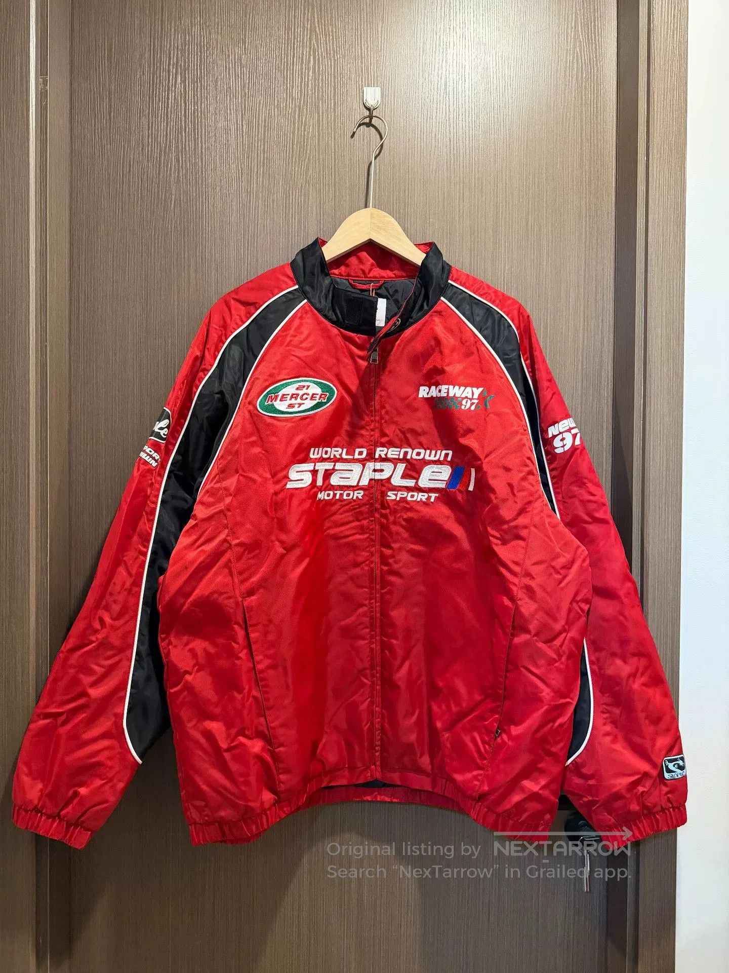 Staple STAPLE Men's Fall Racing Nylon Jacket. Size US XL / EU 56 / 4 - 1 Thumbnail