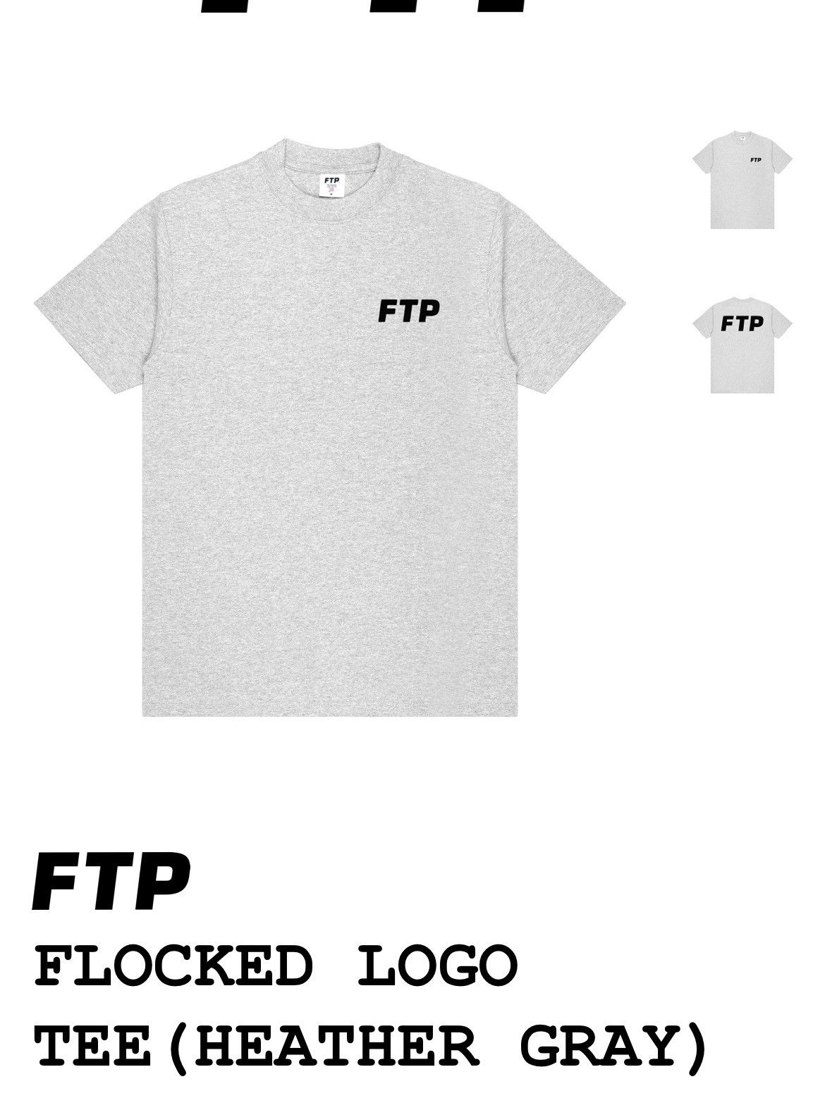 Fuck The Population FTP FLOCKED LOGO TEE(HEATHER GRAY) Size US XL / EU 56 / 4 - 1 Thumbnail
