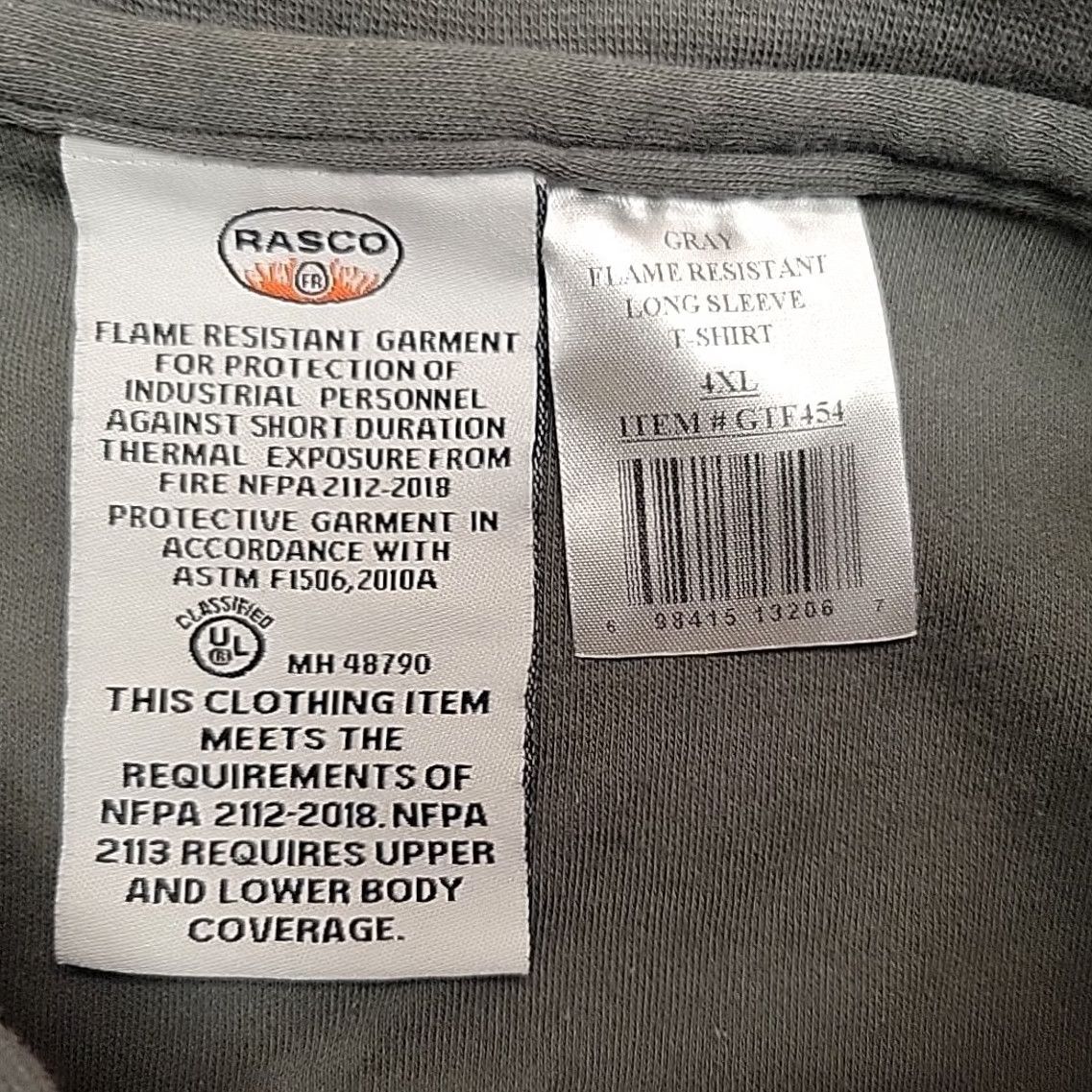 Vintage Rascal FR Shirt Mens 4XL Gray Henley Flame Fire Resistant Long Sleeve Workwear Shirt Mens 4XL Gray Henley Flame Fire Resistant Long Sleeve Workwear Size US XXL / EU 58 / 5 - 6 Thumbnail