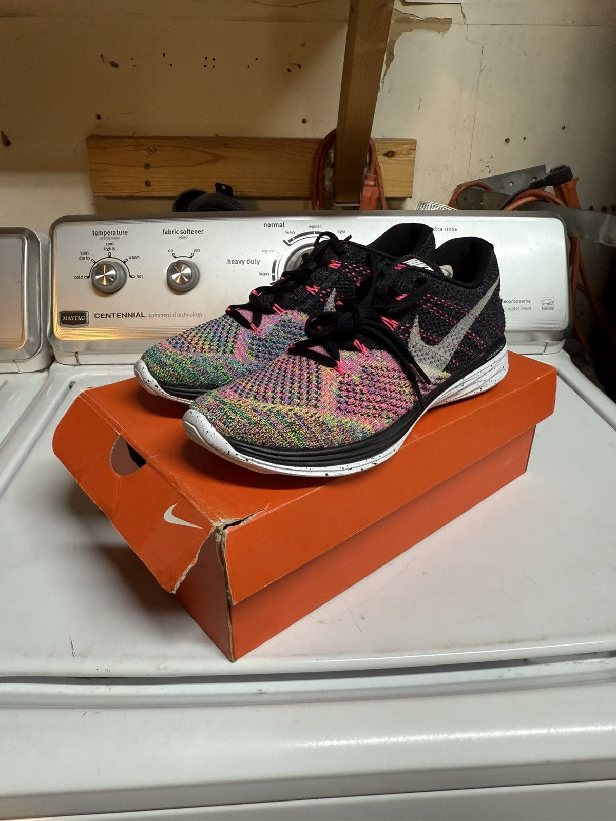 Nike Nike Flyknit Lunar 3 Pink Womens 10 Size US 10 / IT 40 - 1 Thumbnail