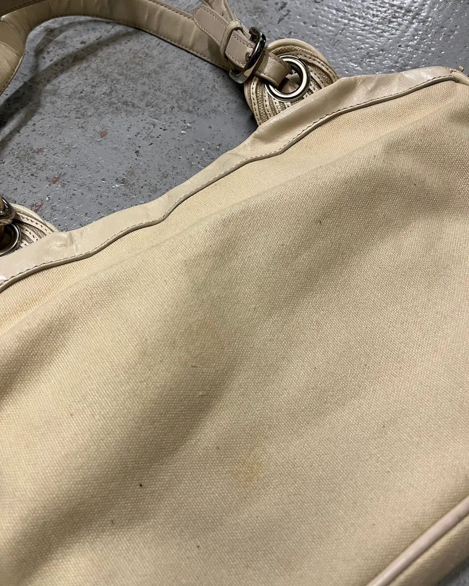 Gianfranco Ferre 2000s Gianfranco Ferré Cream Beaded Embellished Handle Bag Size ONE SIZE - 8 Thumbnail