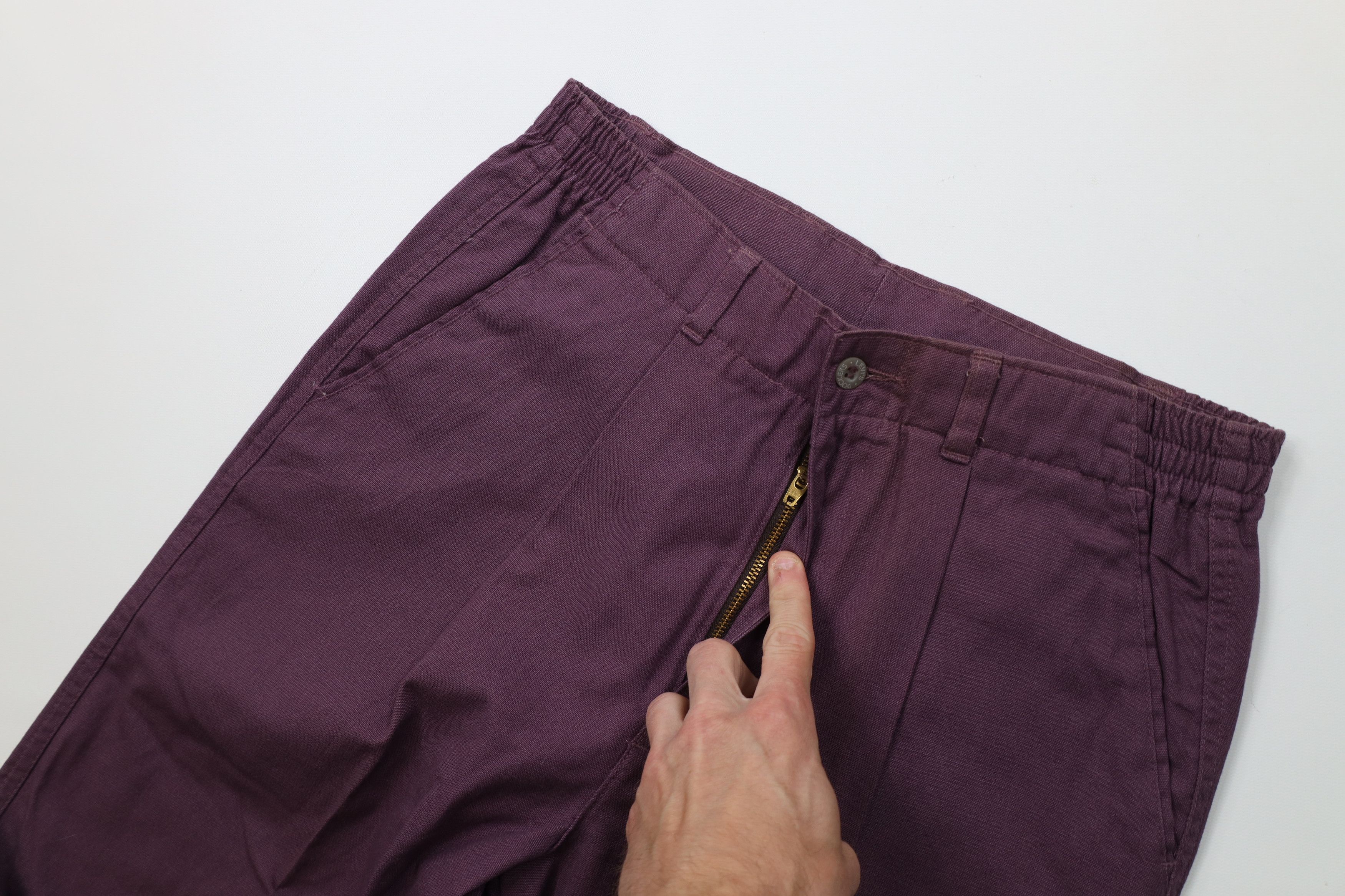 Vintage Vintage 90s Streetwear Straight Leg Chino Pants Purple Size US 30 / EU 46 - 7 Thumbnail