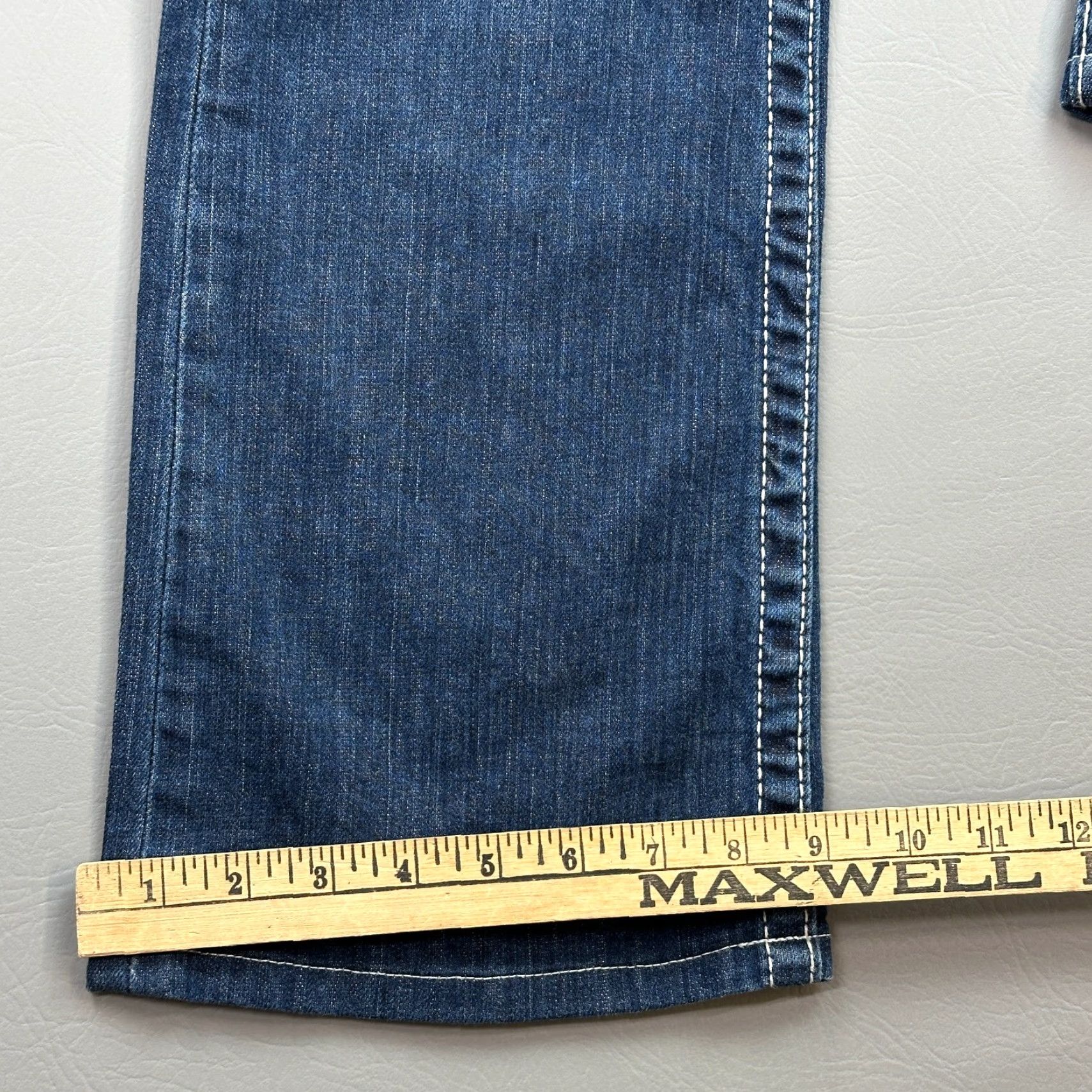 Vintage BIG STAR Jeans Women's 29 Regular 29x30 Dark Wash Low Rise Bootcut Embroidered Stretch Denim Blue 5-Pocket Mens/Womens? Size 29" - 5 Thumbnail