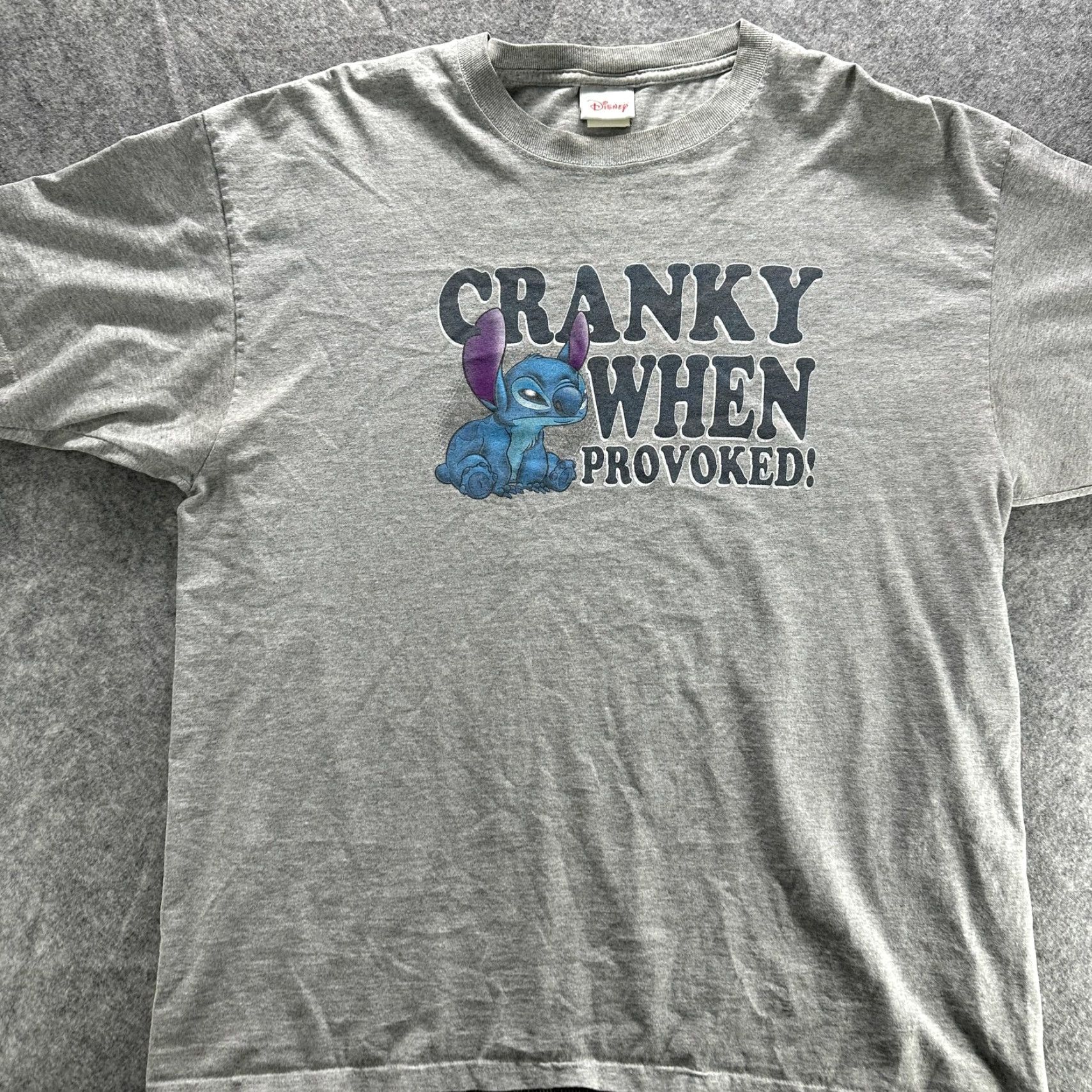 Disney Disney Shirt Mens 2XL Gray Cranky When Provoked Graphic Tee Lilo & Stitch Size US XXL / EU 58 / 5 - 3 Thumbnail