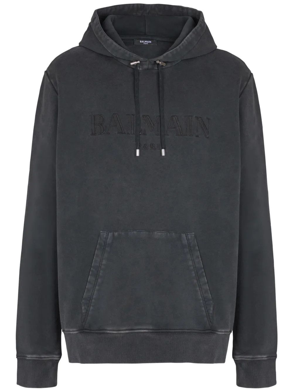 Balmain o1y0426 Logo Hoodie in Dark Gray Size US M / EU 48-50 / 2 - 1 Thumbnail