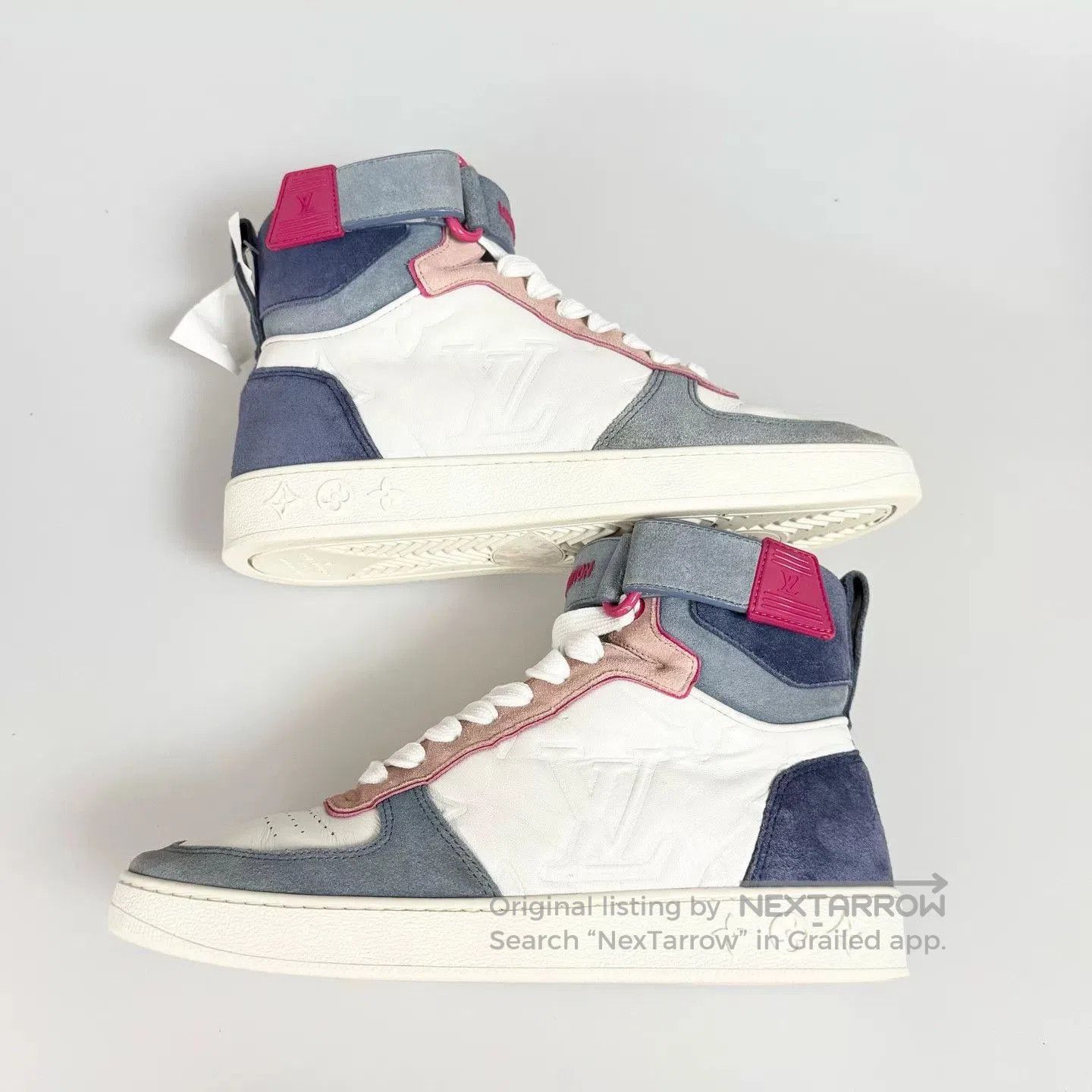 Louis Vuitton Louis Vuitton Blue Pink High Top Sneakers. Size US 5.5 / IT 35.5 - 2 Thumbnail