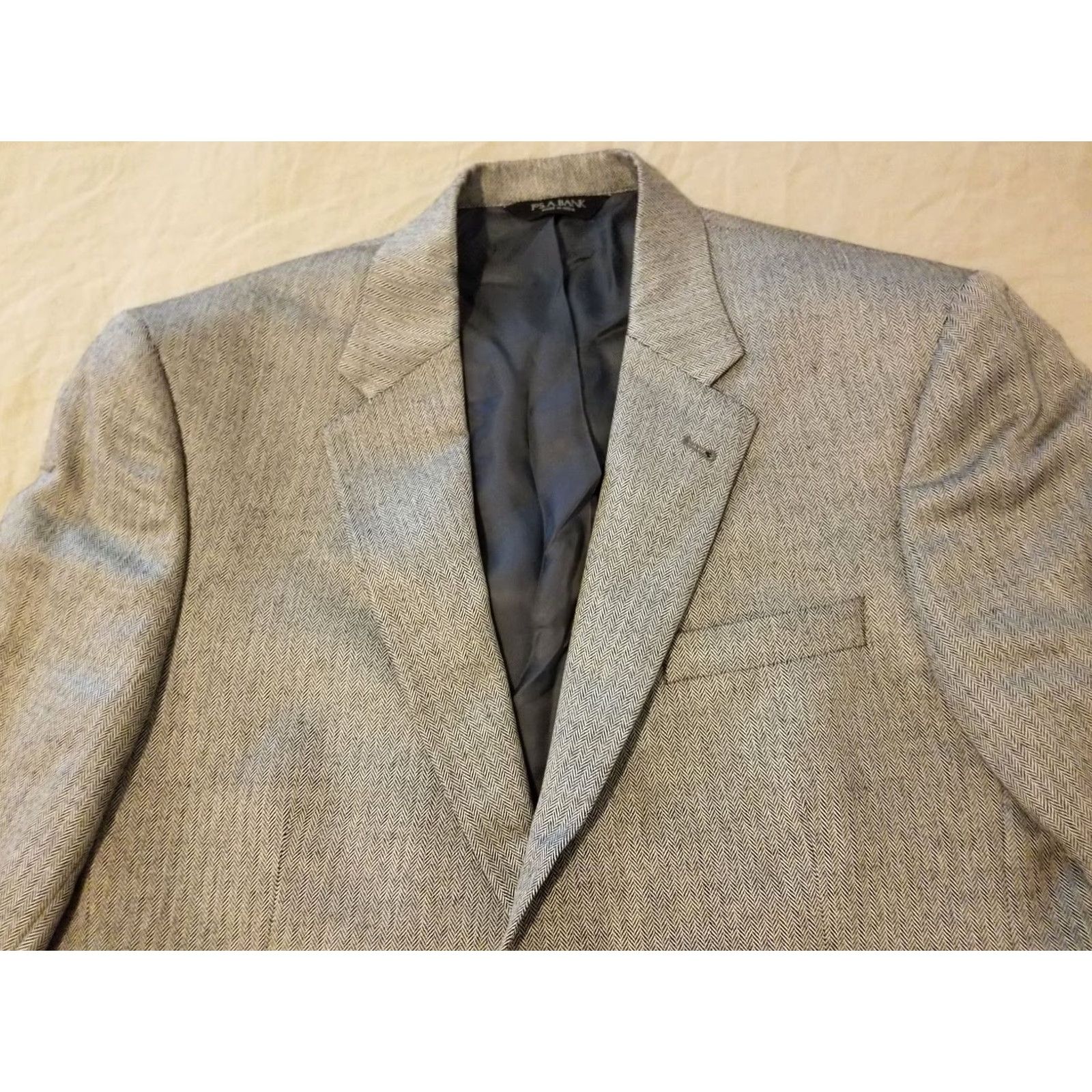 Jos. A. Bank Jos. A. Bank Silk Sports Jacket Blazer 41R Grey Gray Mens 3-in-1 Jacket Blazer Silk Gray Size 42R - 7 Thumbnail