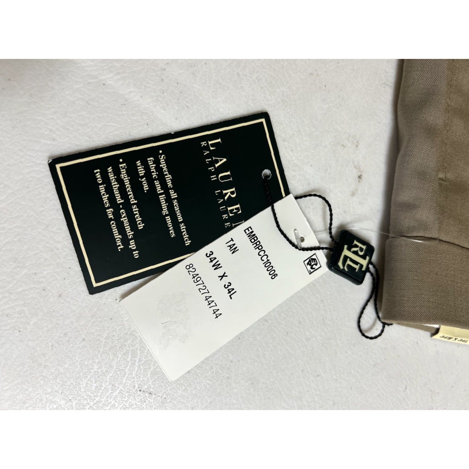 Ralph Lauren Lauren Ralph Lauren New Comfort Wool Chino Pants 34x34 Men Flat Front Tan Beige 125 Size US 38 / EU 54 - 5 Thumbnail