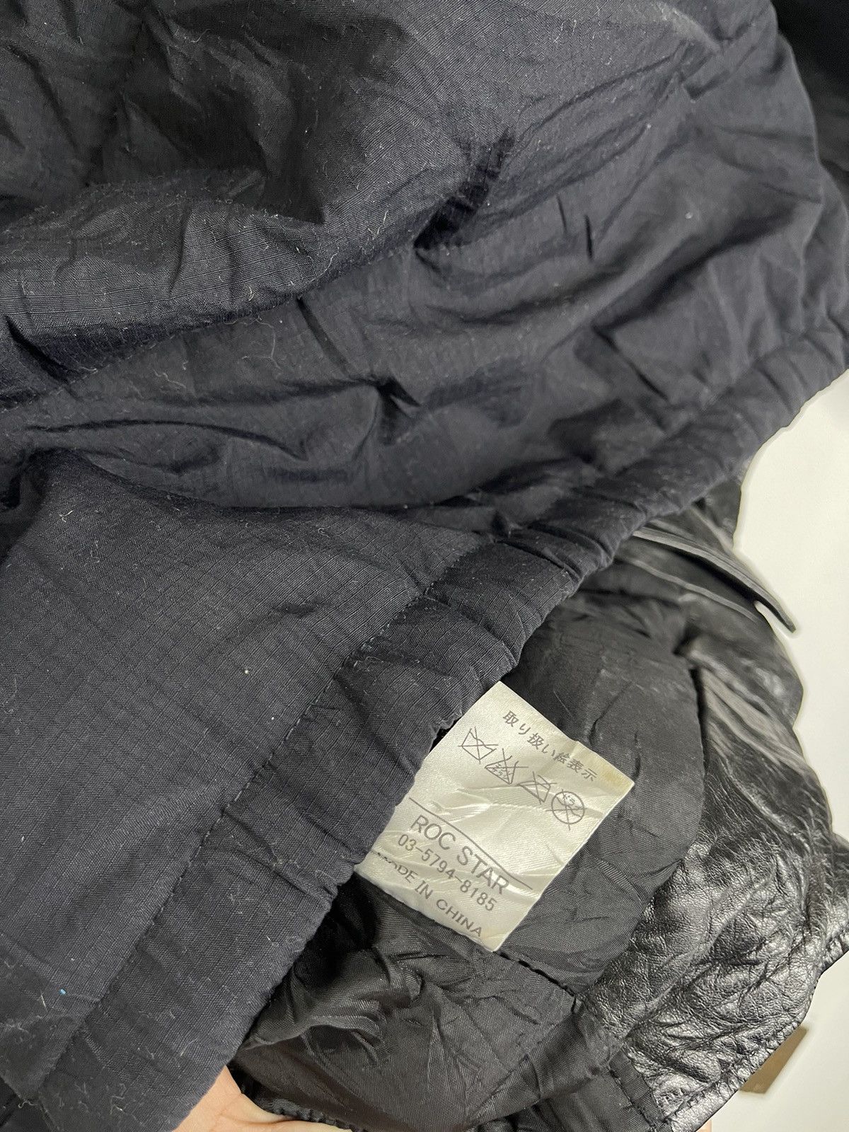 Japanese Brand DOUBLE COLLAR HYBRID LEATHER + POLYESTER JACKETROCK STAR Size US M / EU 48-50 / 2 - 7 Thumbnail