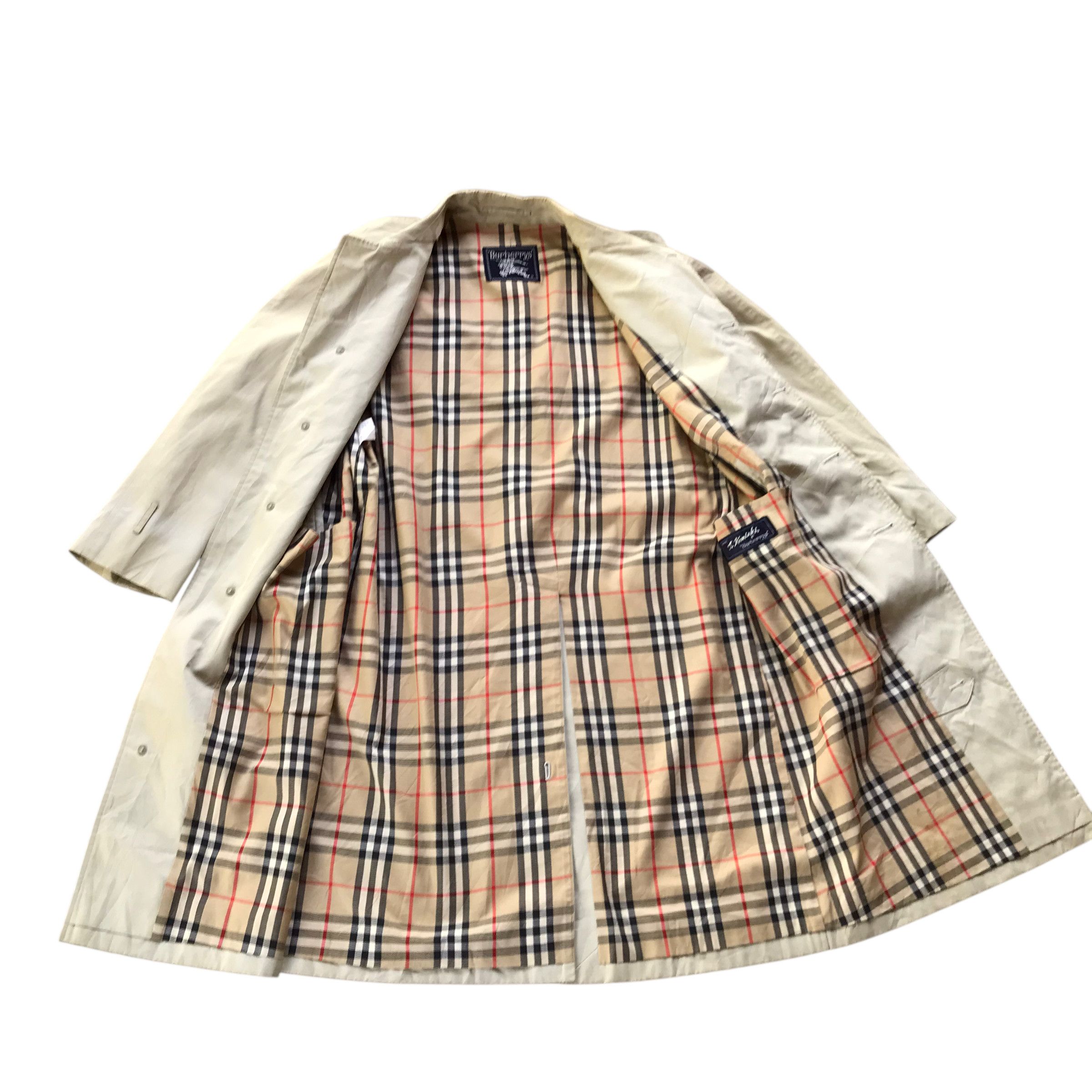 Burberry Vintage 90s Burberry Nova Check Trench Coat Jacket / medium Size US M / EU 48-50 / 2 - 7 Thumbnail