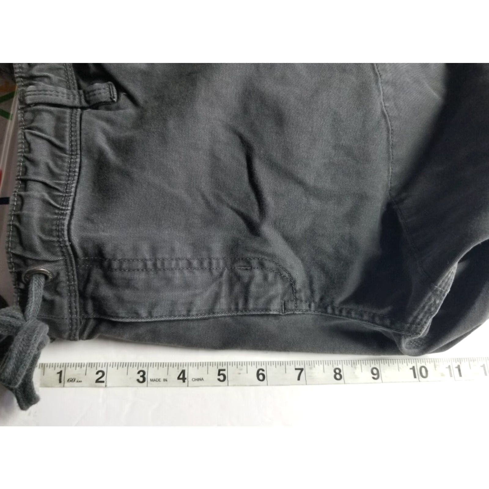 Vintage DU/ER Mens Pants Slim Fit 36 x 29 Cotton Twill Chino with Logo (Gray) Classic Tapered Flat Front Regular Size 36 Mens Size US 36 / EU 52 - 4 Thumbnail