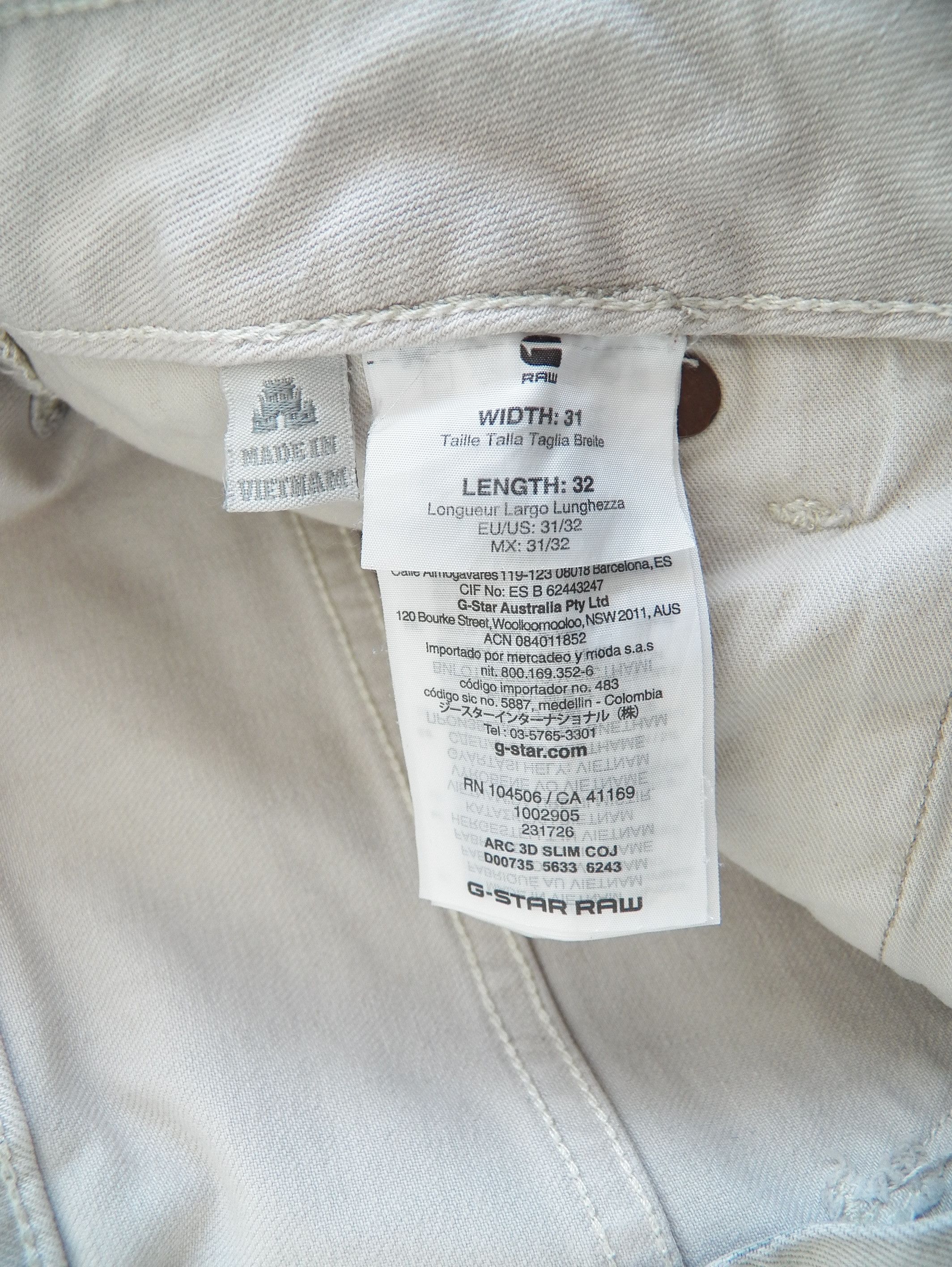 G-Star G-Star RAW Arc 3D Slim COJ Colored Jeans W31 L32 Overdyed Size US 31 - 5 Thumbnail