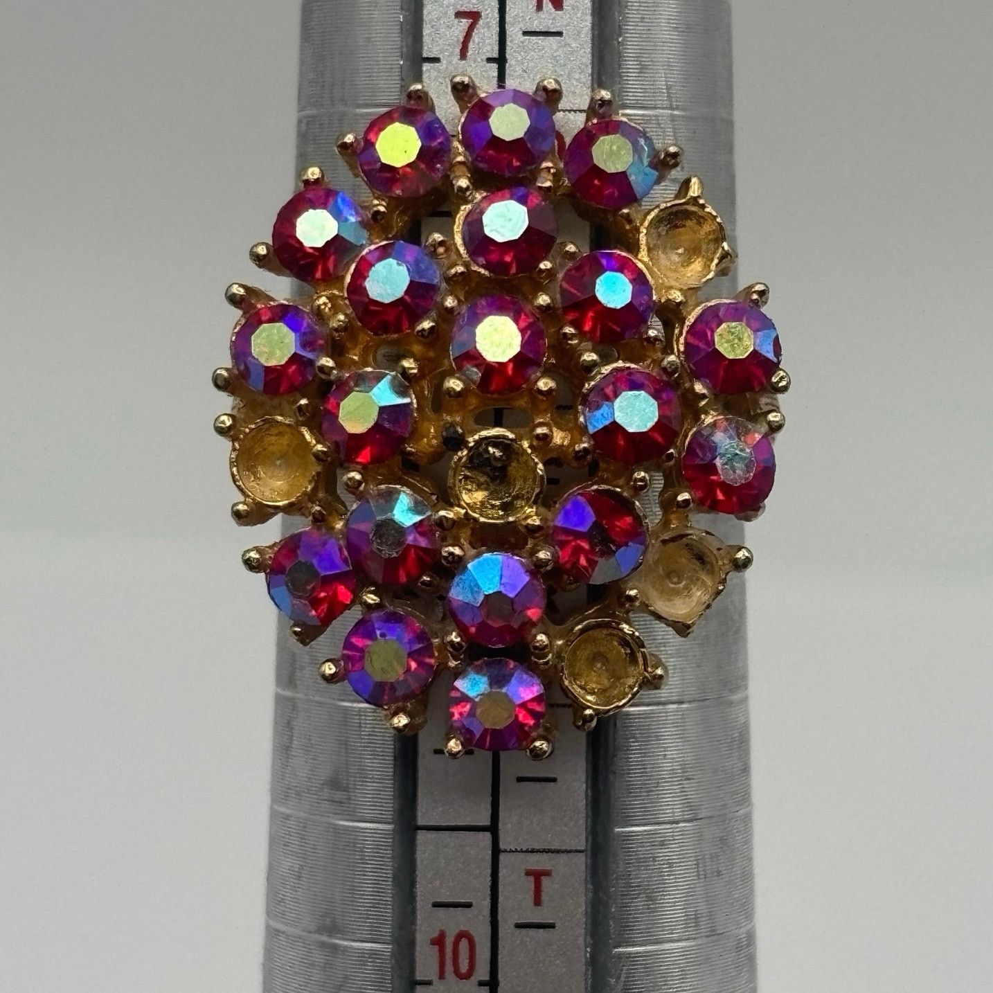 Other Pink & Gold Crystal Ring Size ONE SIZE - 5 Thumbnail
