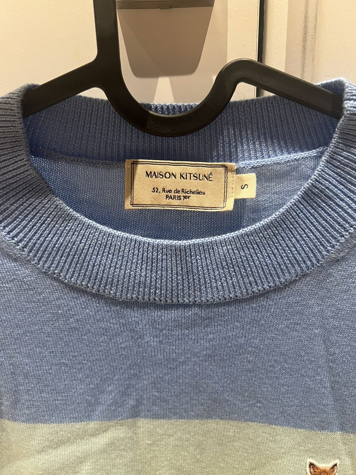 Maison Kitsuné Rainbow Stripe Merino Wool Sweater